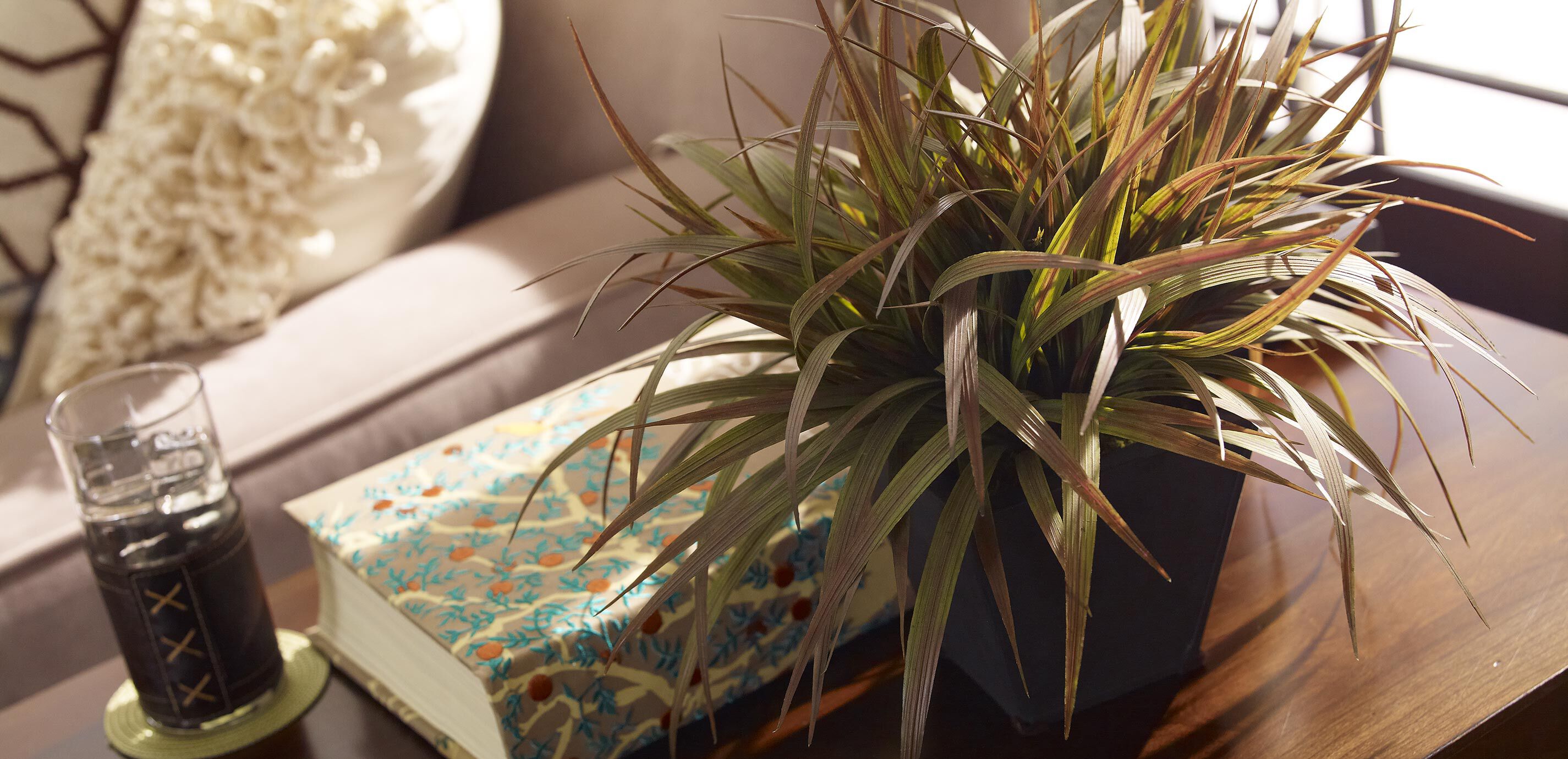 Herbe Sombre dans un R&eacute;cipient en M&eacute;tal_1