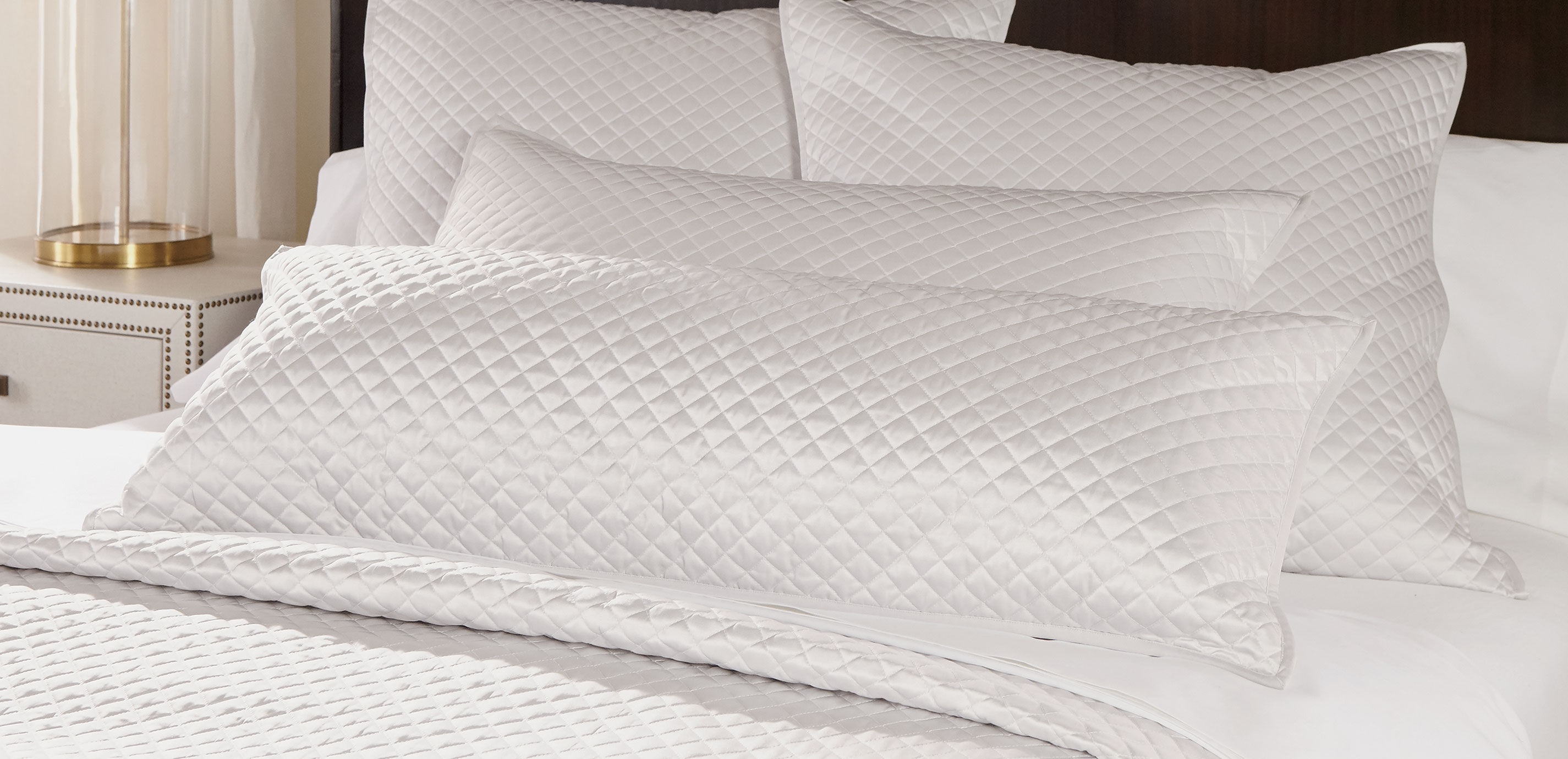 Salena Diamond Quilted Lumbar Pillow 14" x 36"