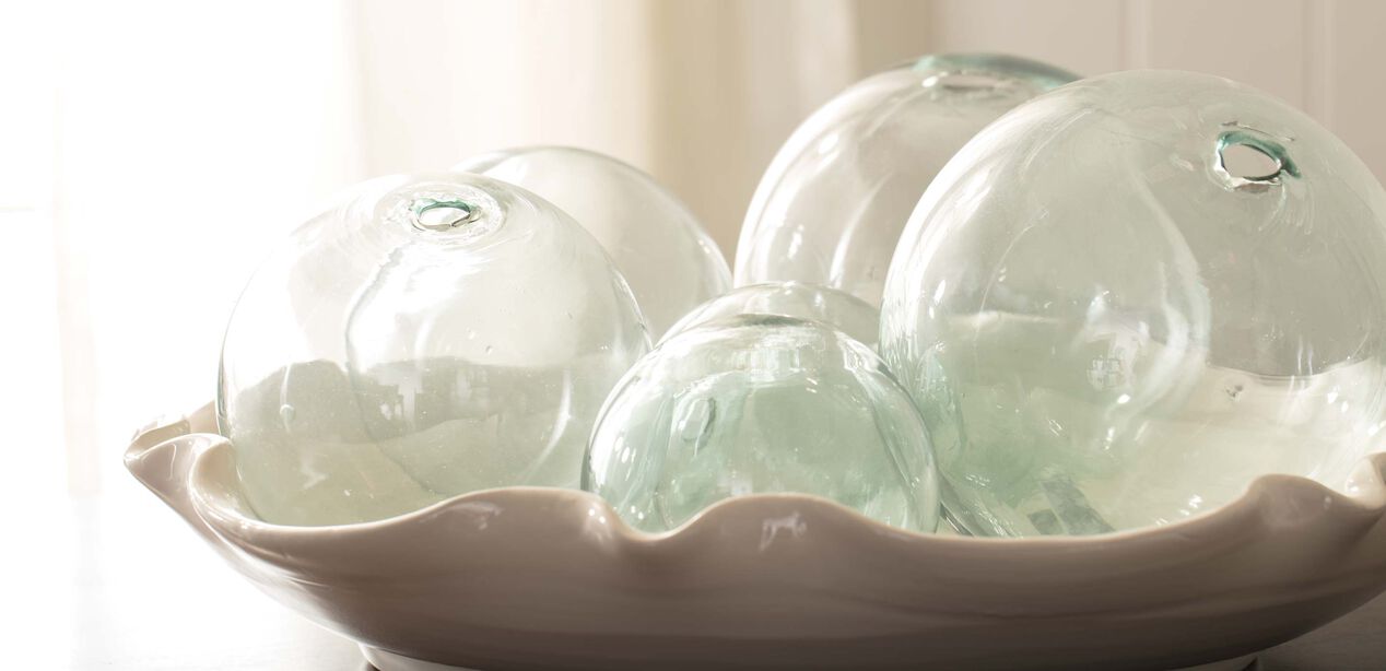 Recycled Glass Balls Decorative Objects Ethan Allen