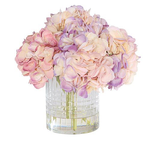 Hydrangea Bouquet in Cut-Glass Vase image