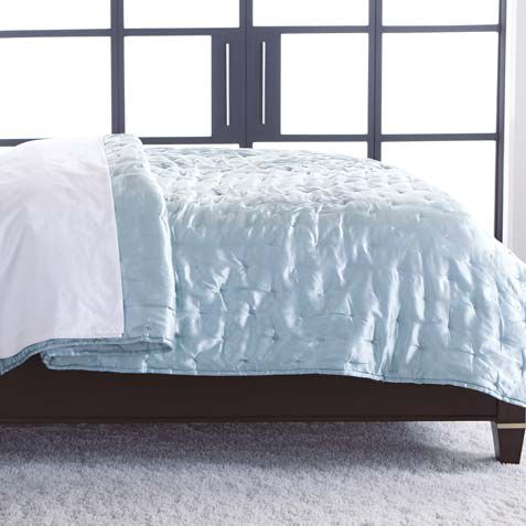 Washed Silk Coverlet, Seaglass, Full/Queen image 0327805