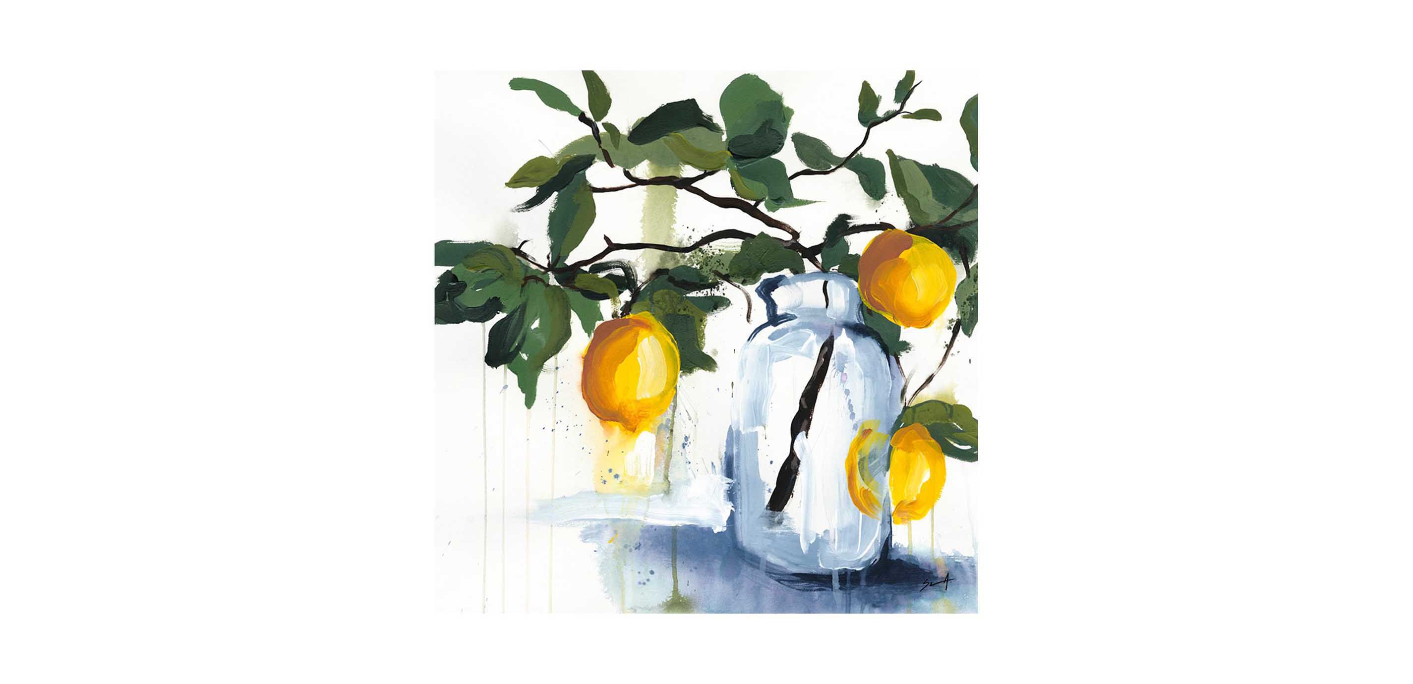 Lemon Branch Still Life