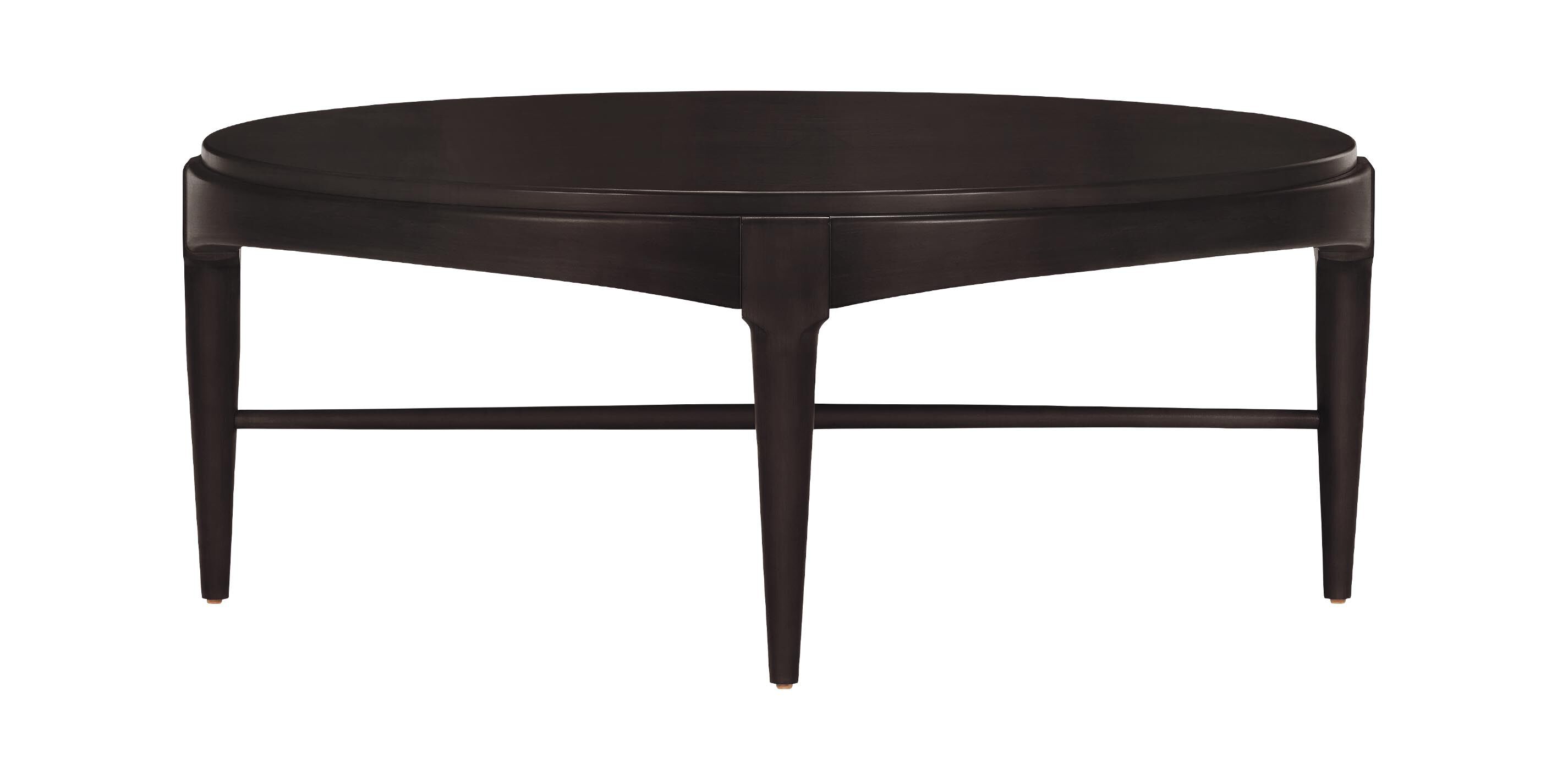 Draper Round Wood Midcentury Coffee Table
