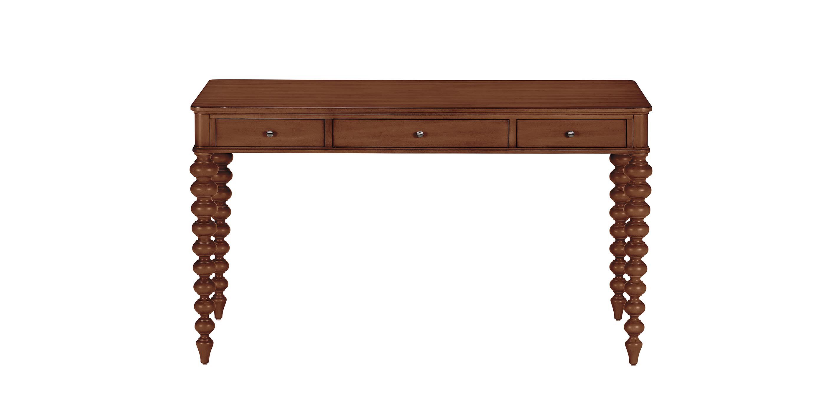 Custom Rounded-Corner Home Office Desk