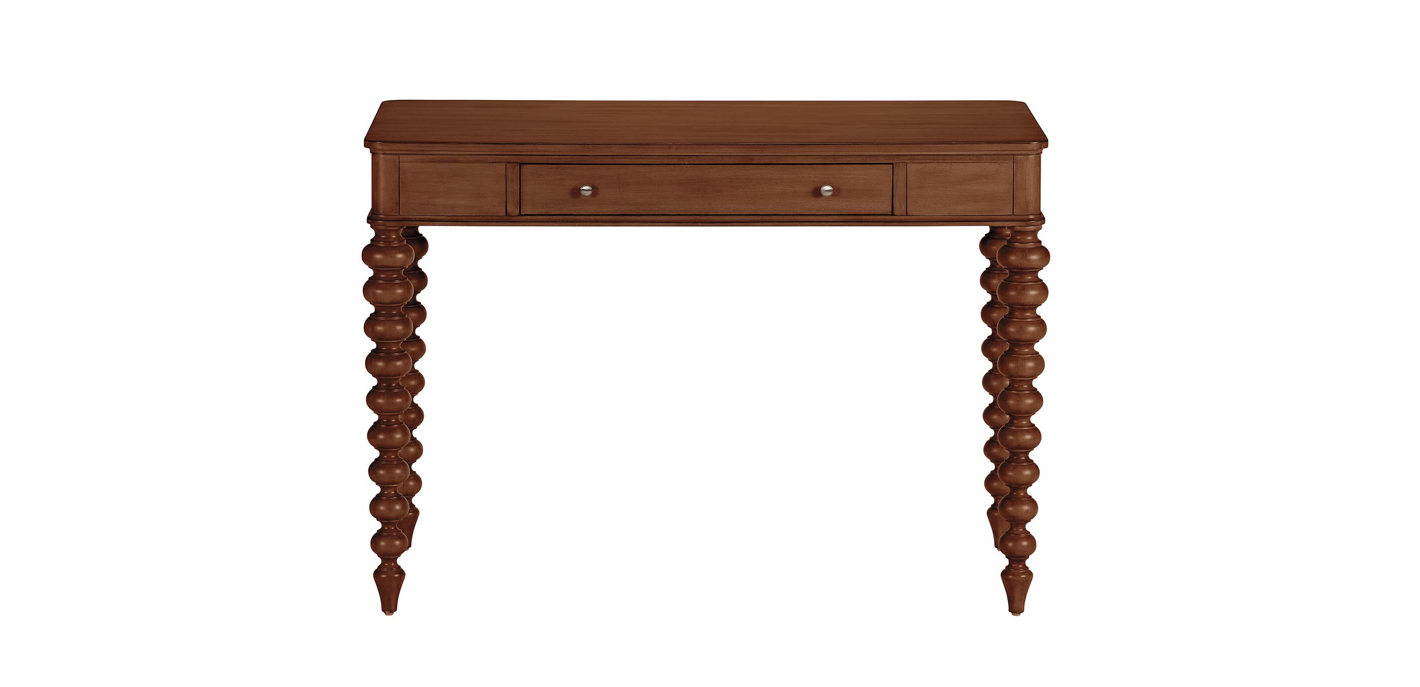 Custom Rounded-Corner Home Office Desk