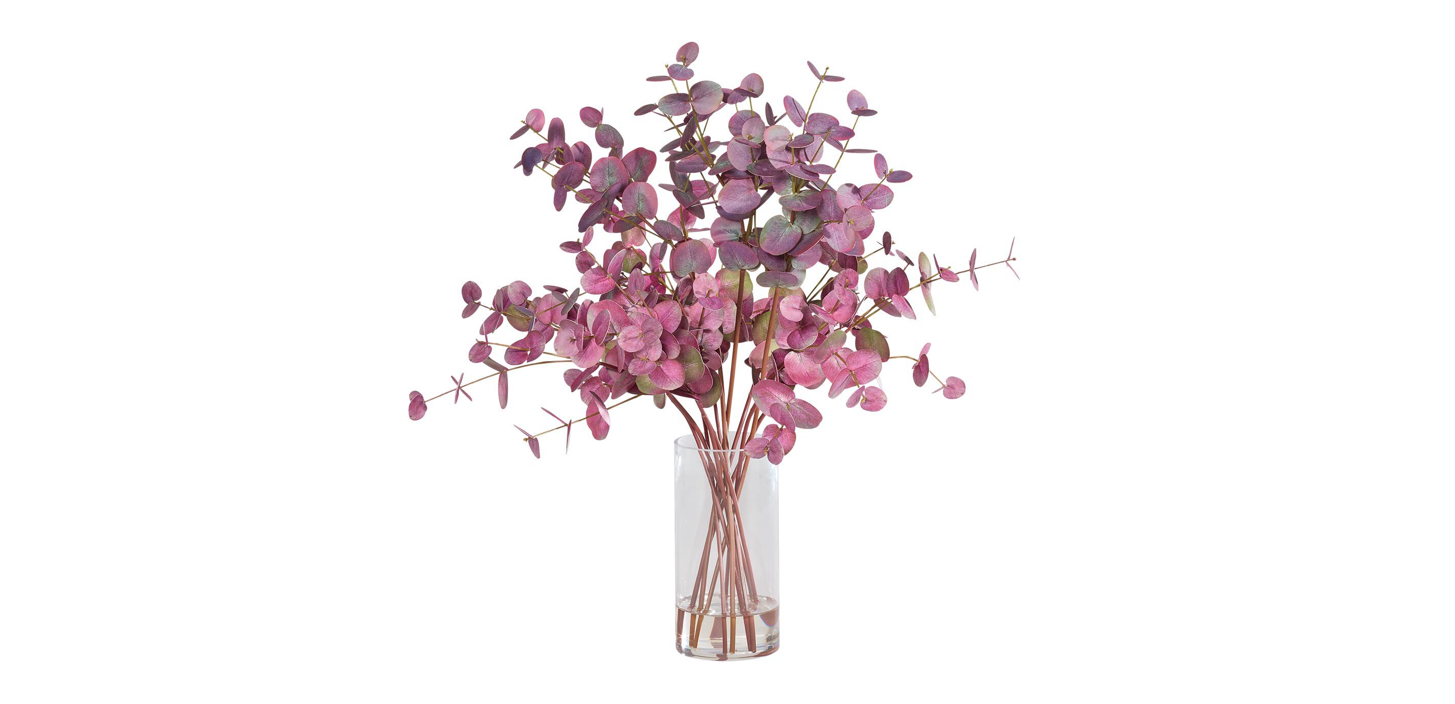Burgundy Eucalyptus Arrangement in Glass Vase_1