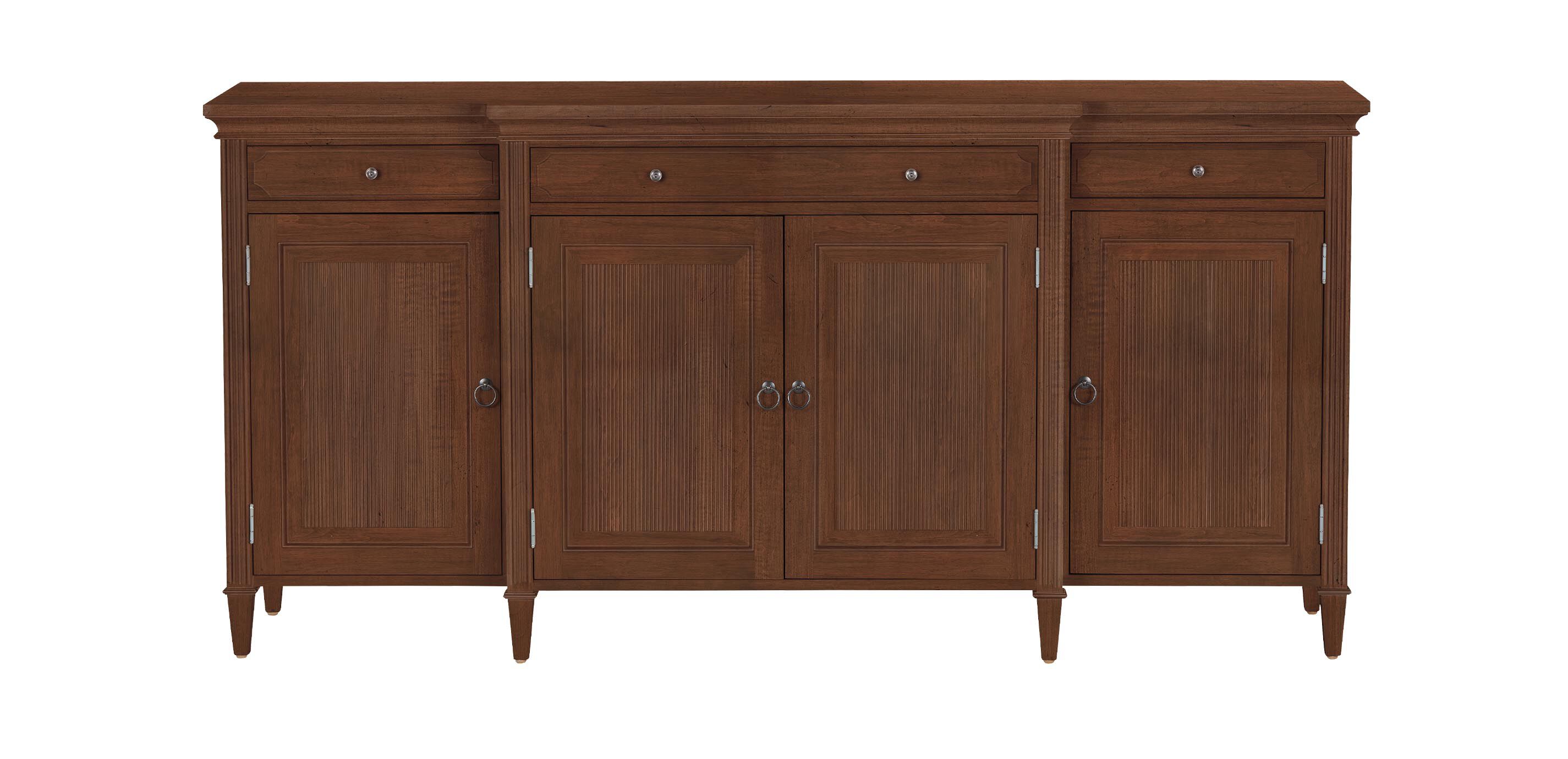 Davos Four-Door Wood Buffet with Breakfront Detail