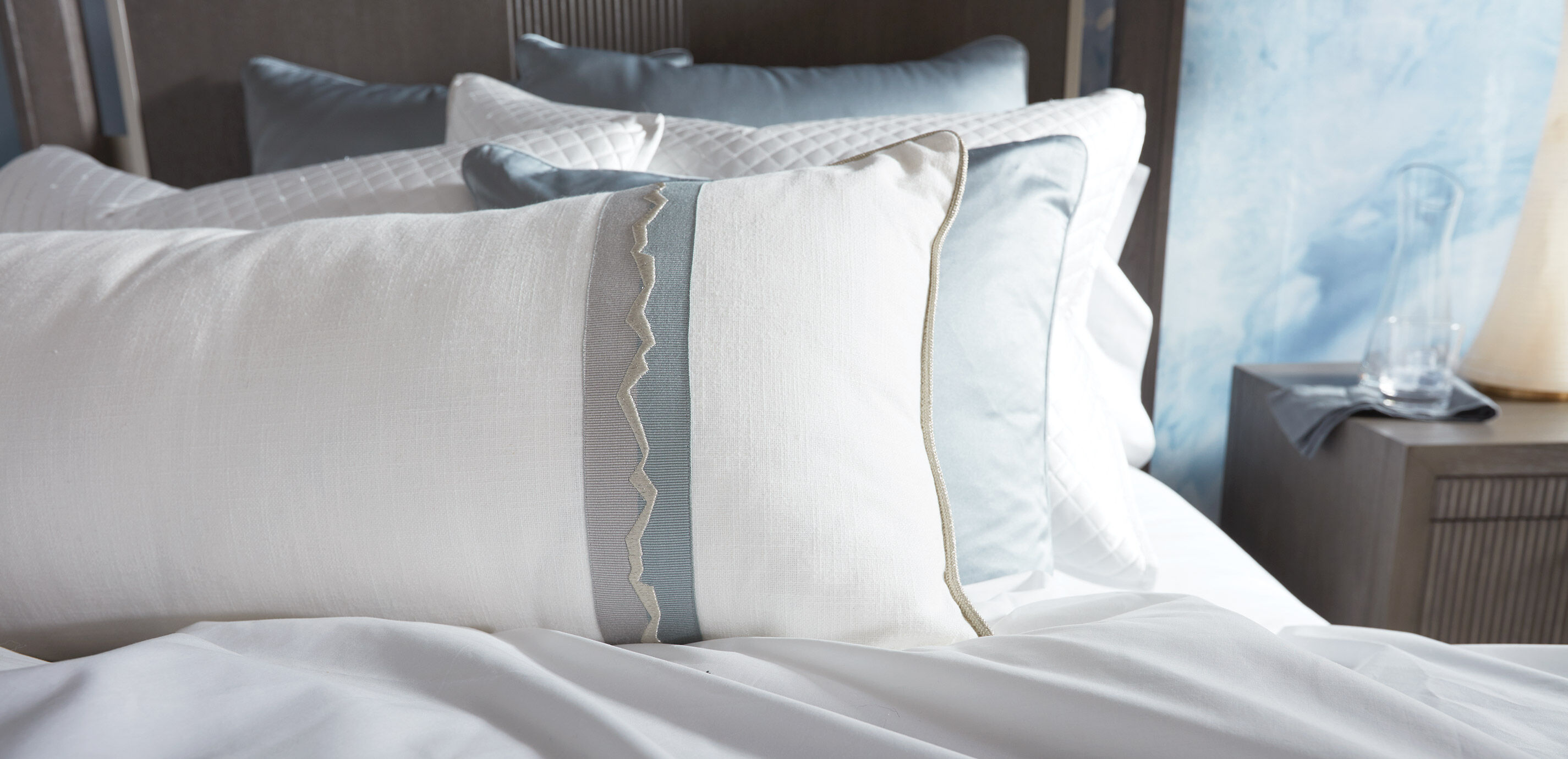 White Banded Bolster Pillow_2