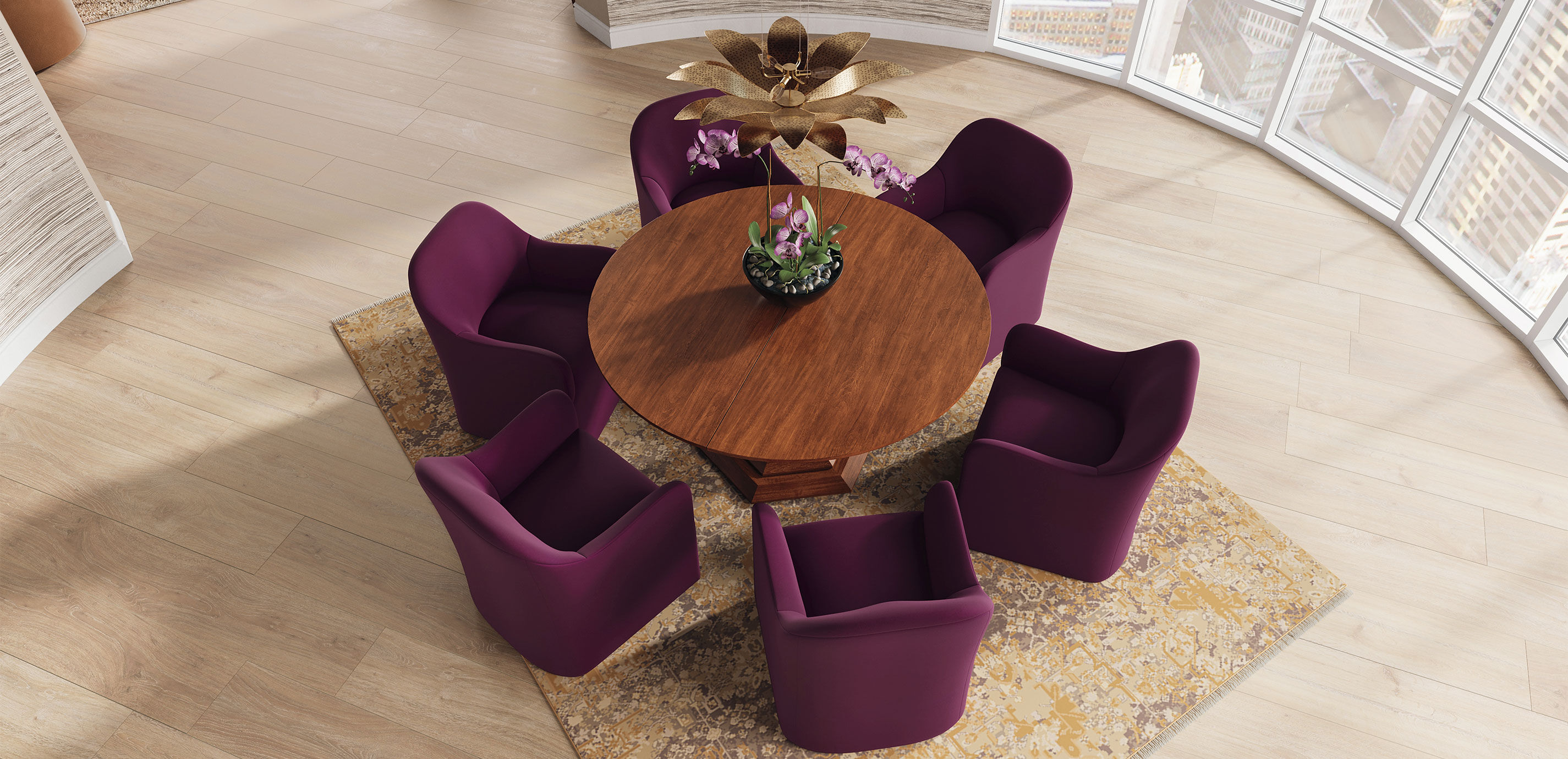 Lorenze Round Extension Dining Table_6