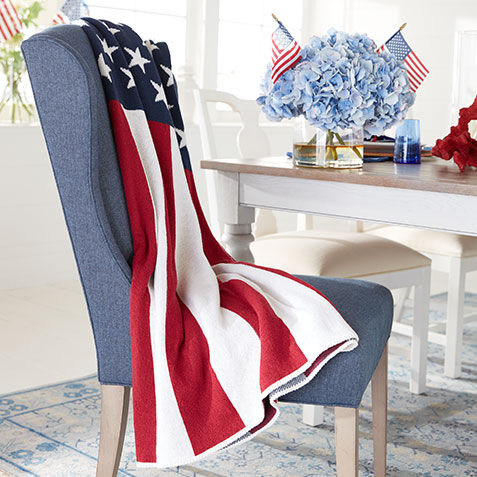 American Flag Recycled Cotton Throw Product Tile Hover Image 031750