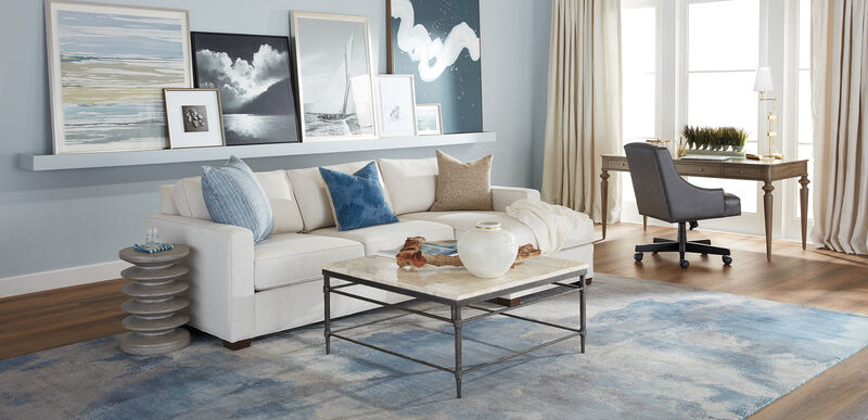 Custom Rounded--Corner Wooden Home Office Desk | Ethan Allen