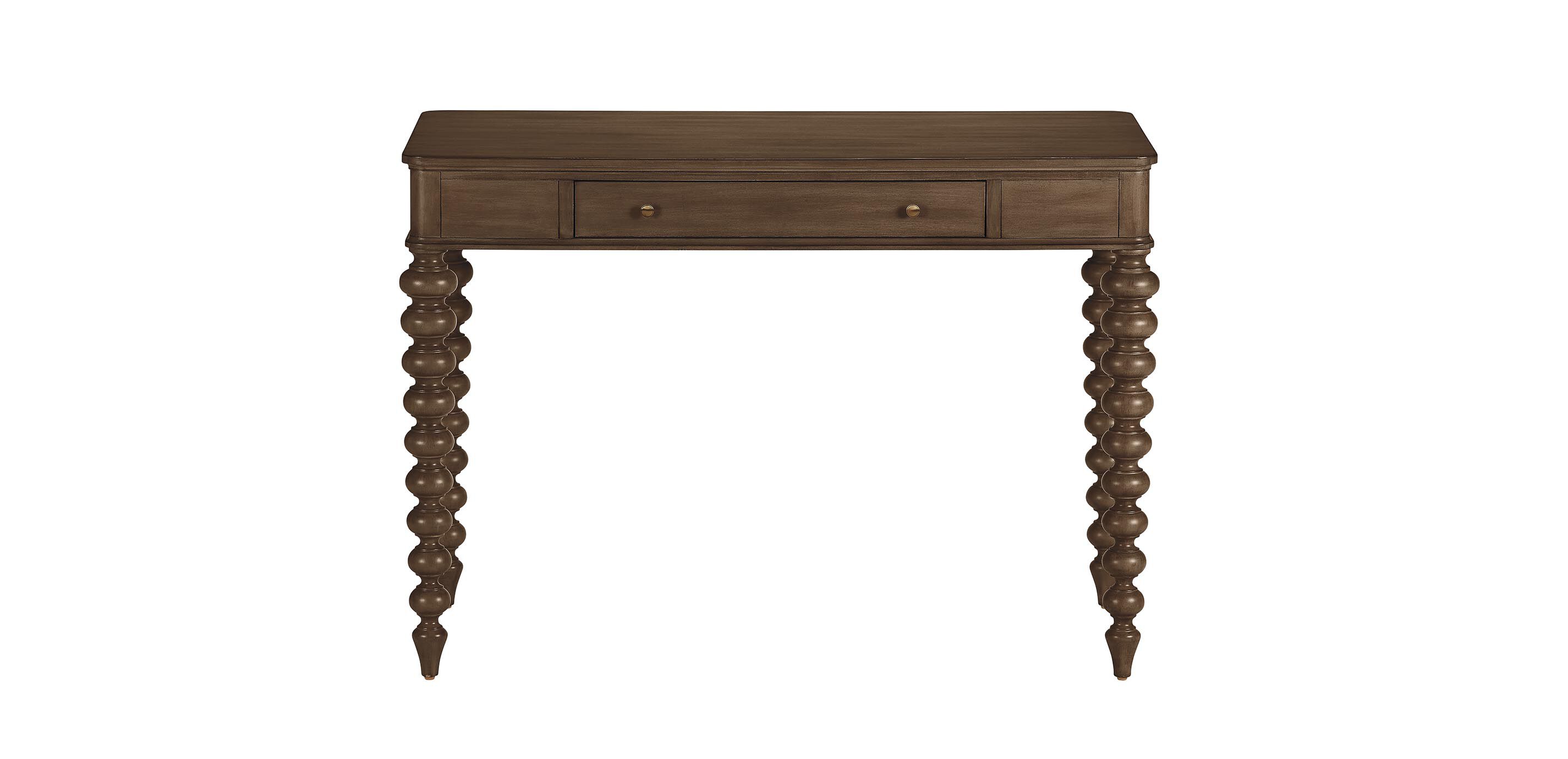 Custom Rounded-Corner Home Office Desk