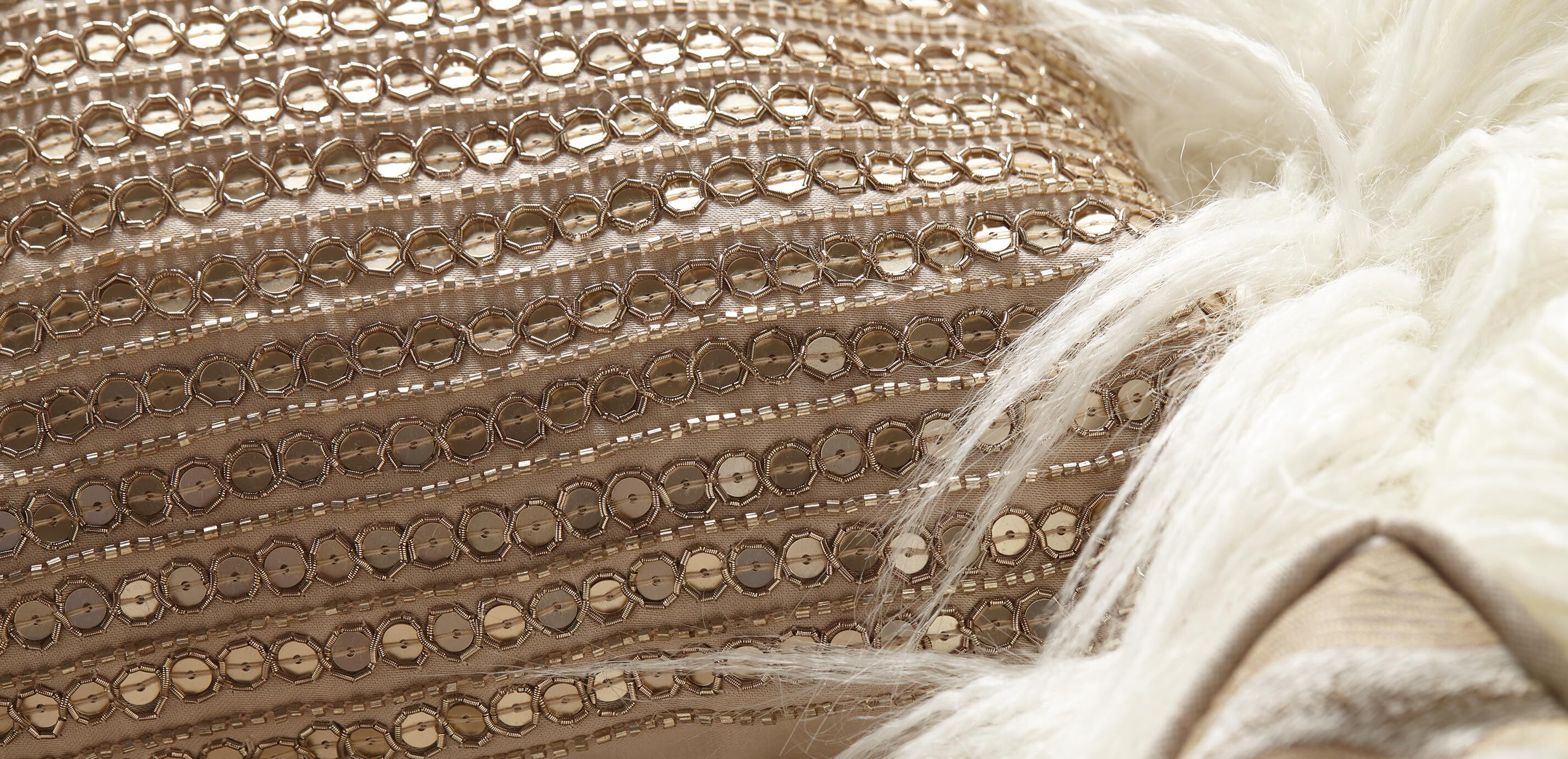 Sequined Pillow, Taupe_1