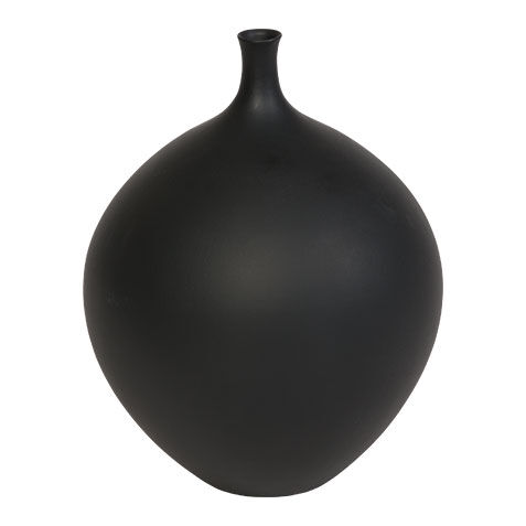 Issa Round Black Vase image