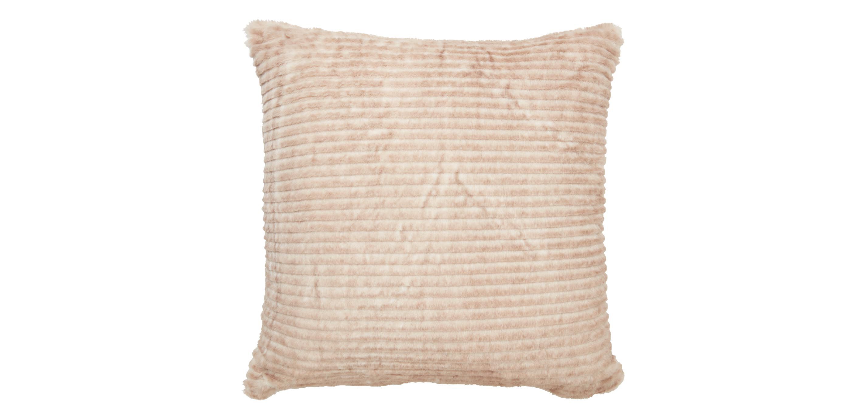 Ribbed Faux Fur Pillow