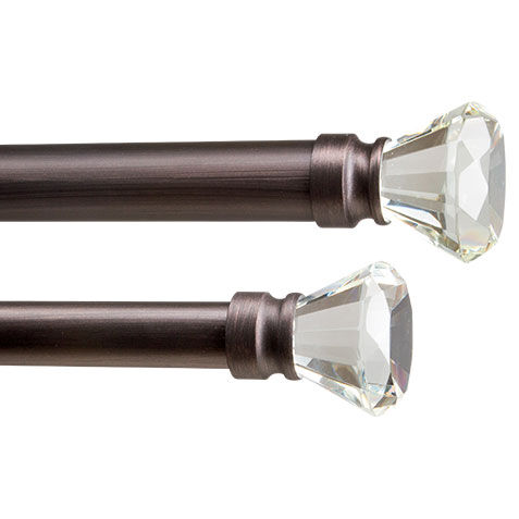 Glass Diamond Finial Hardware Set image