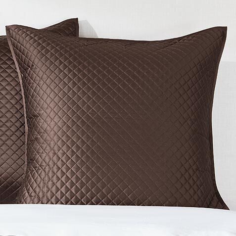 Salena Quilted Euro Sham, Espresso image 032015D  ESP