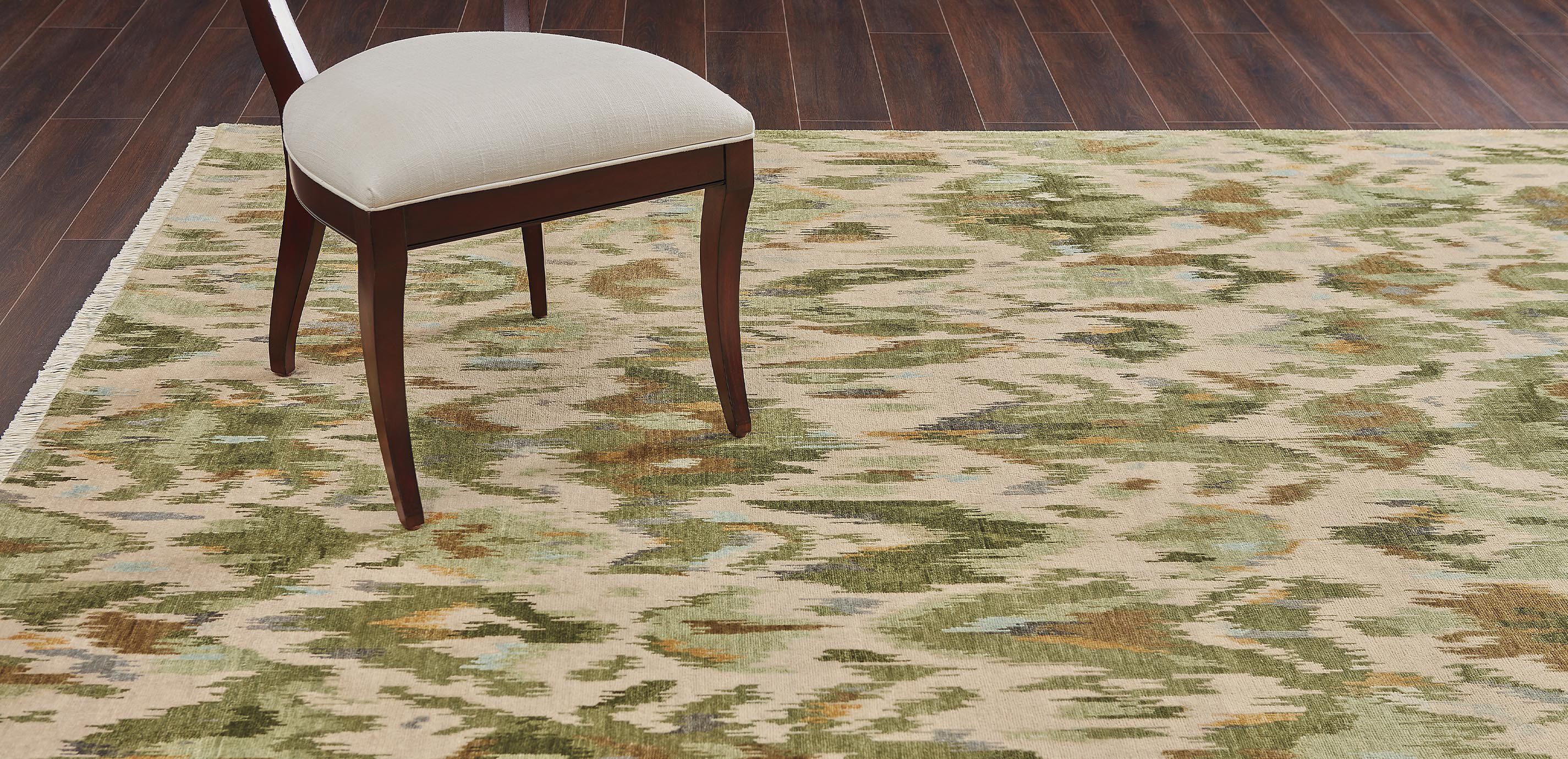 Nouveau Green Ikat Rug_6