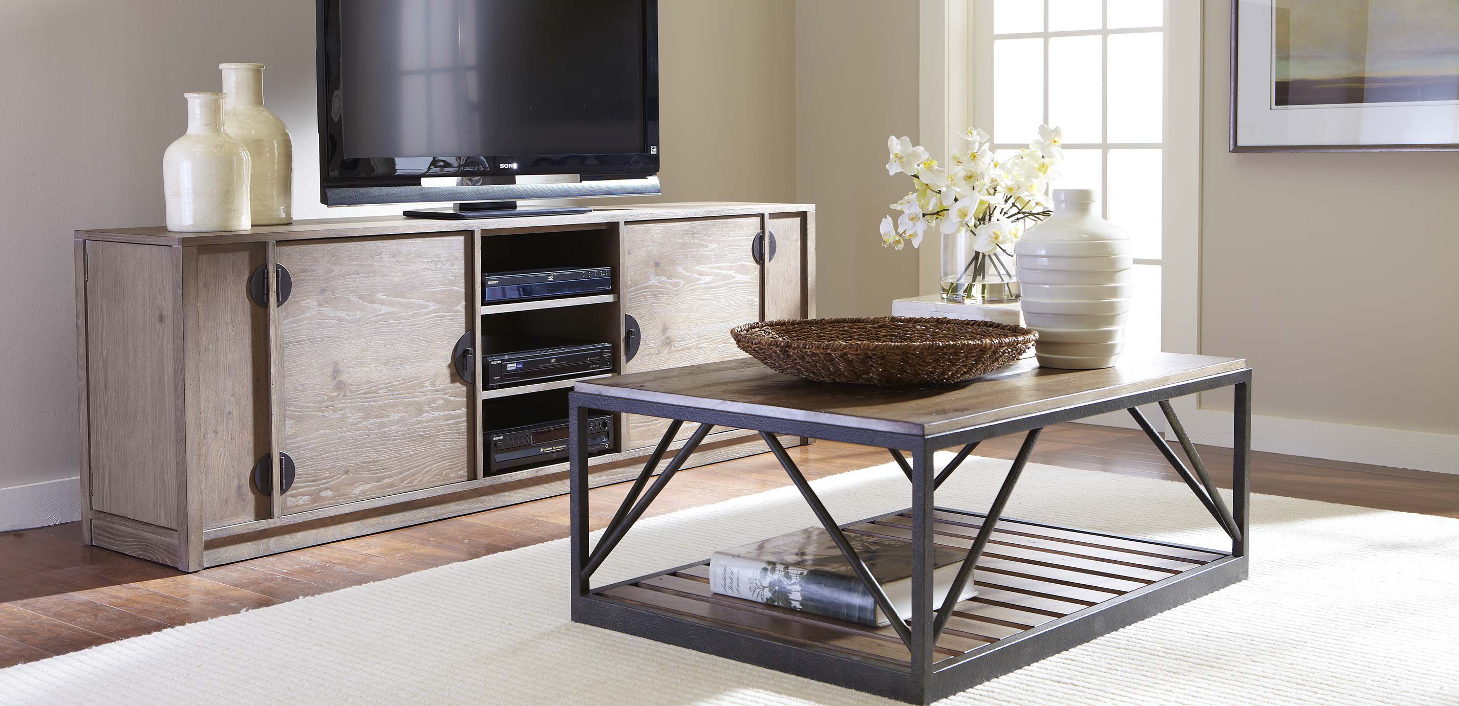 Beam Metal Base Coffee Table Coffee Tables Ethan Allen