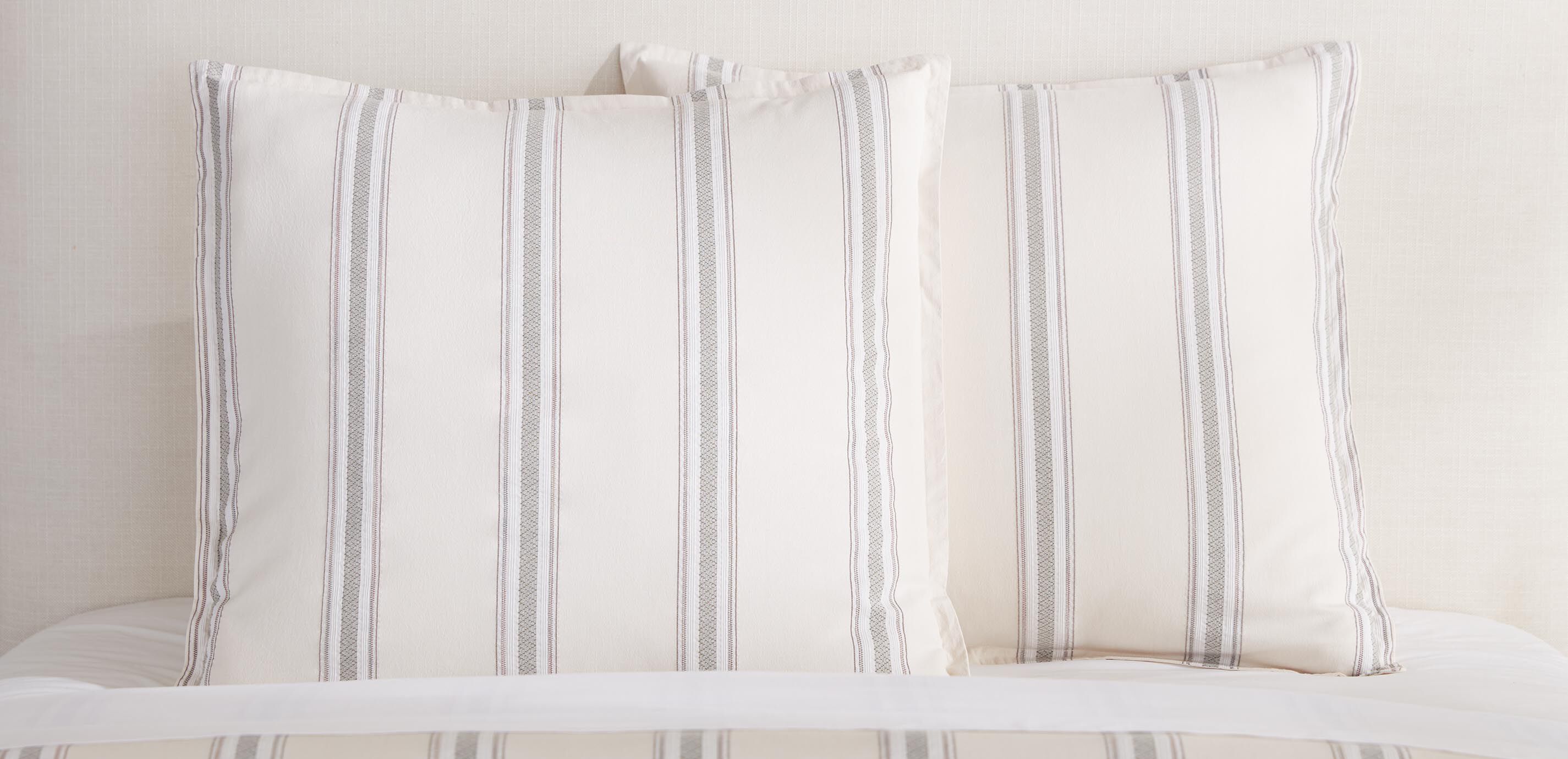 Garment-Washed Stripe Euro Sham