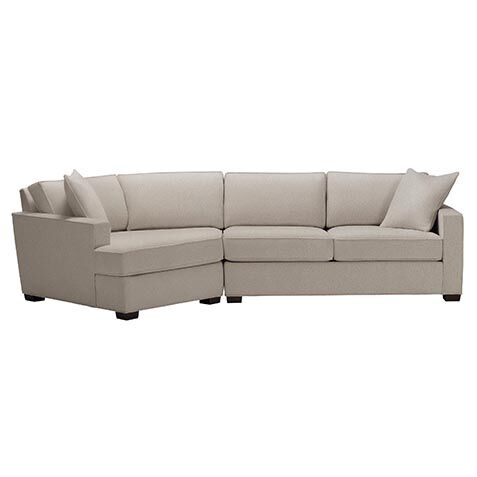 Spencer Track-Arm Two-Piece Sectional with Square Cuddle Chaise image