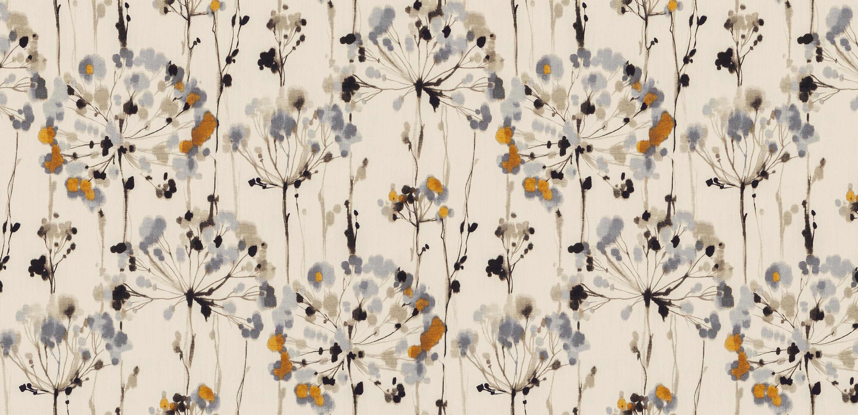 Dandelion Slate Fabric By the Yard