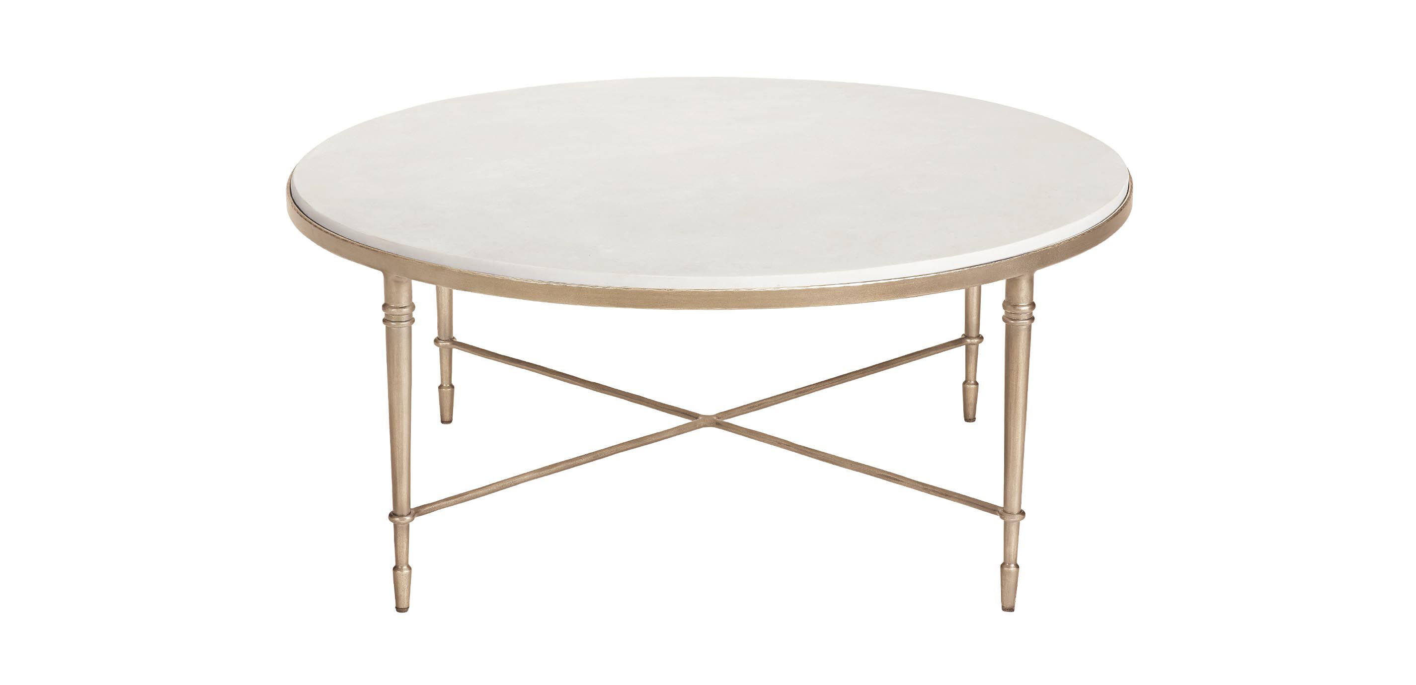 Valeria Stone-Top Round Coffee Table