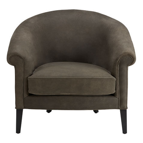Clyde Leather Barrel Chair image