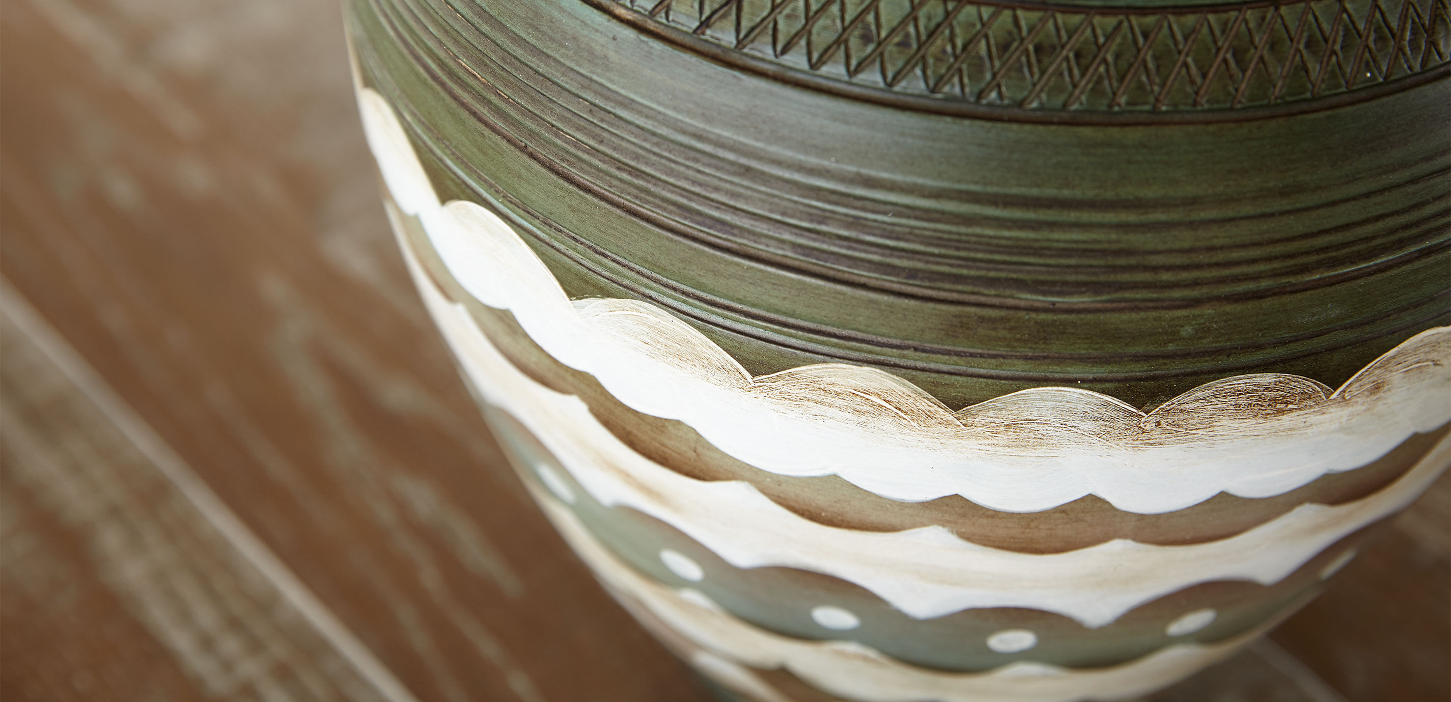 Terra Verde Painted Pottery Vase_3