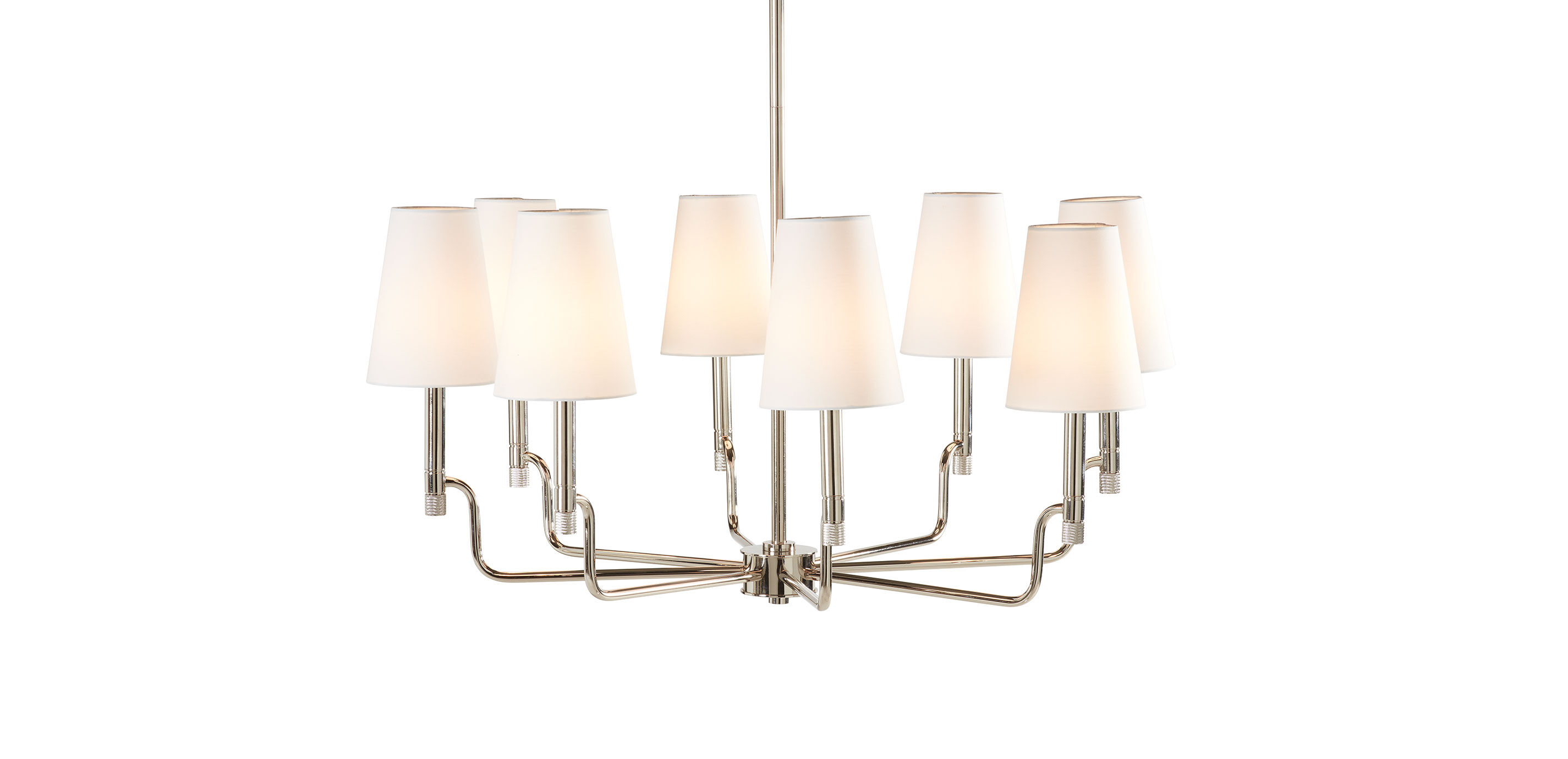 Turnbull Large Chandelier, Polished Nickel_2