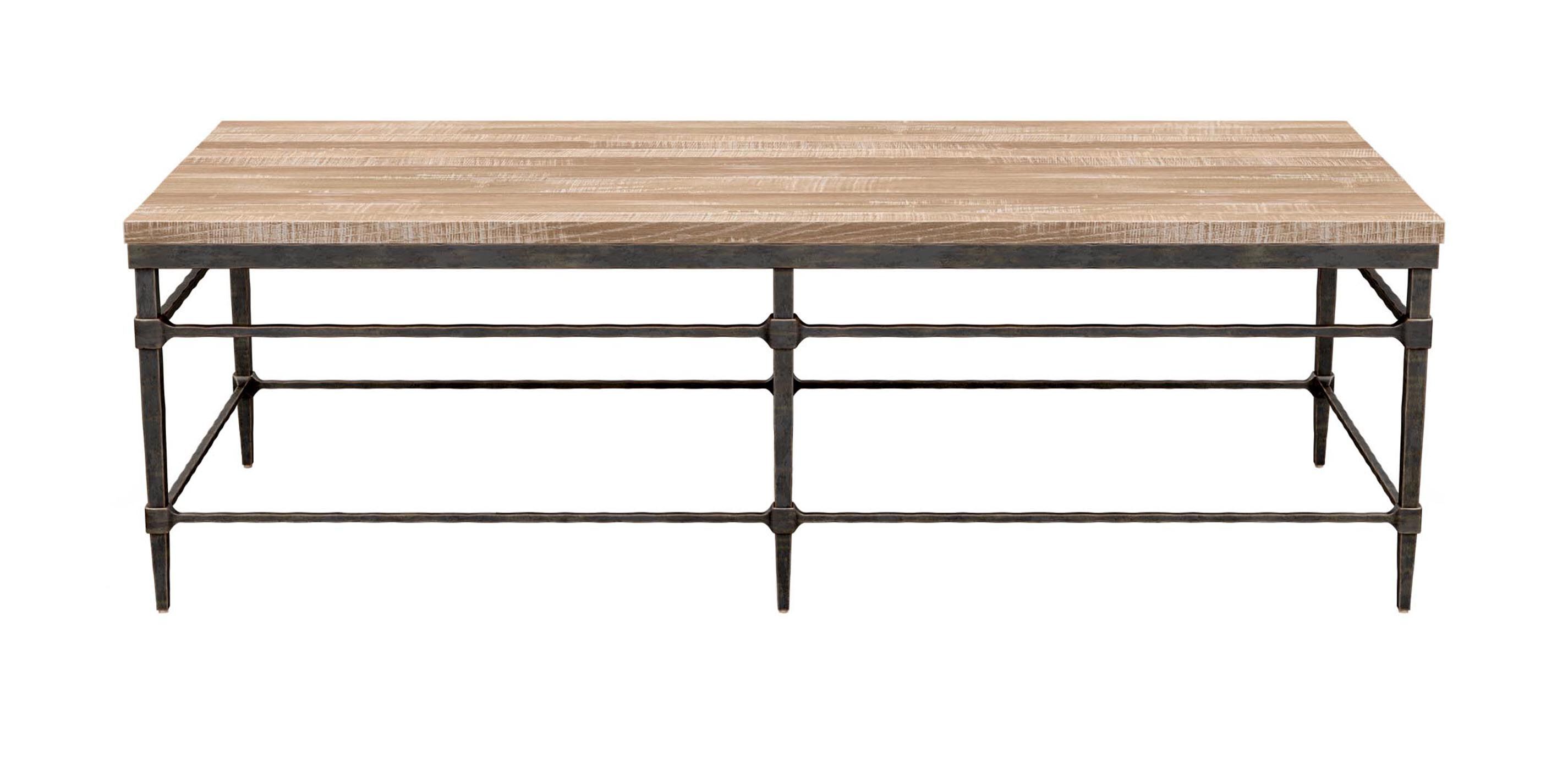 Vida Rectangular Wood-Top Coffee Table