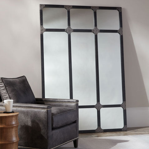 Brayden Iron Floor Mirror Product Tile Hover Image 074505