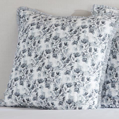 Watercolor Floral Euro Sham image