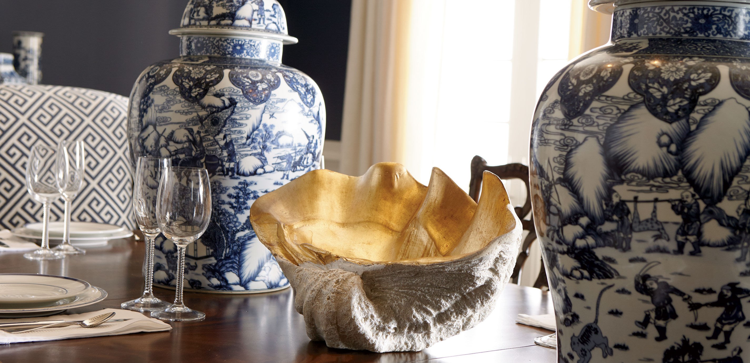 Large Gold Leafed Clam Shell_2