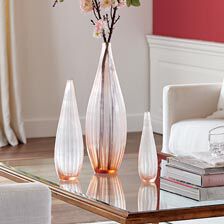 Peach Ribbed Vase Product Tile Hover Image 439848