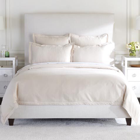 Solid Silk-Blend Duvet Cover and Shams Set image