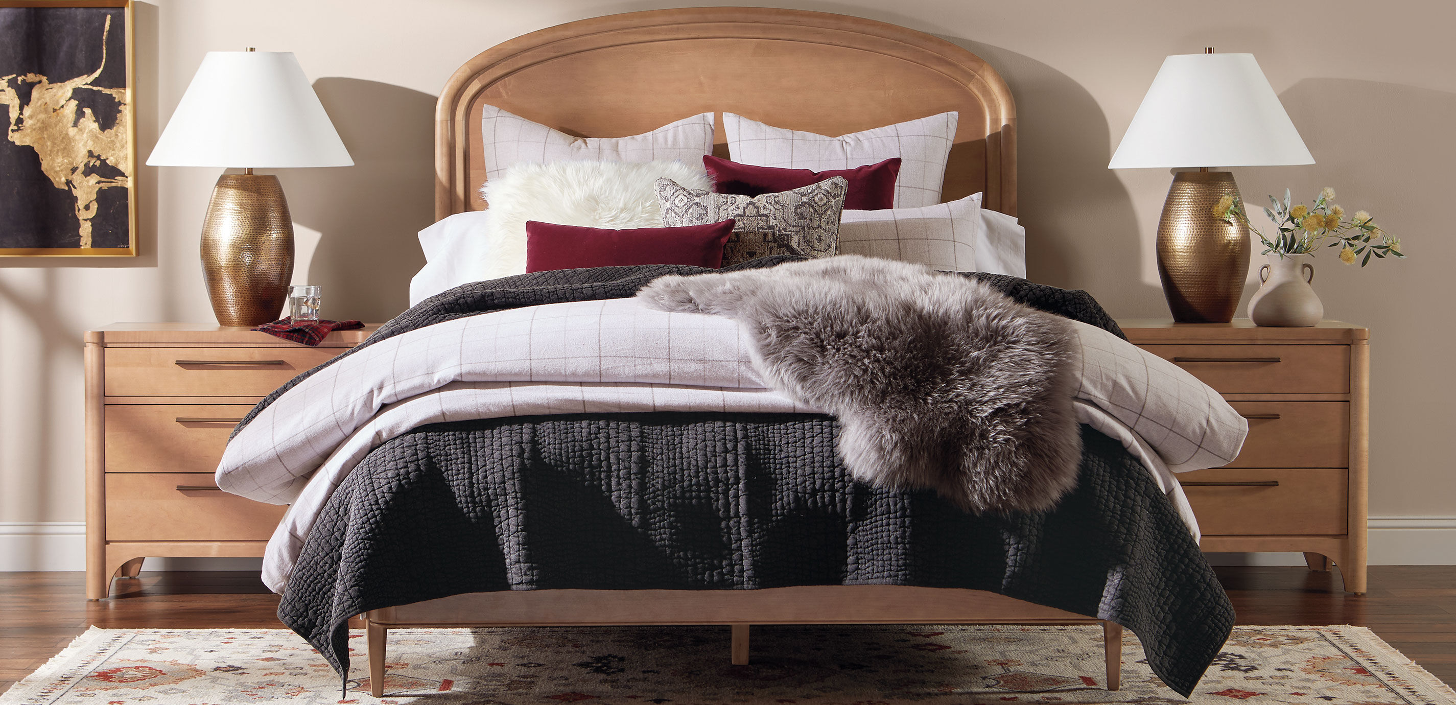 Sheepskin Throw Gray