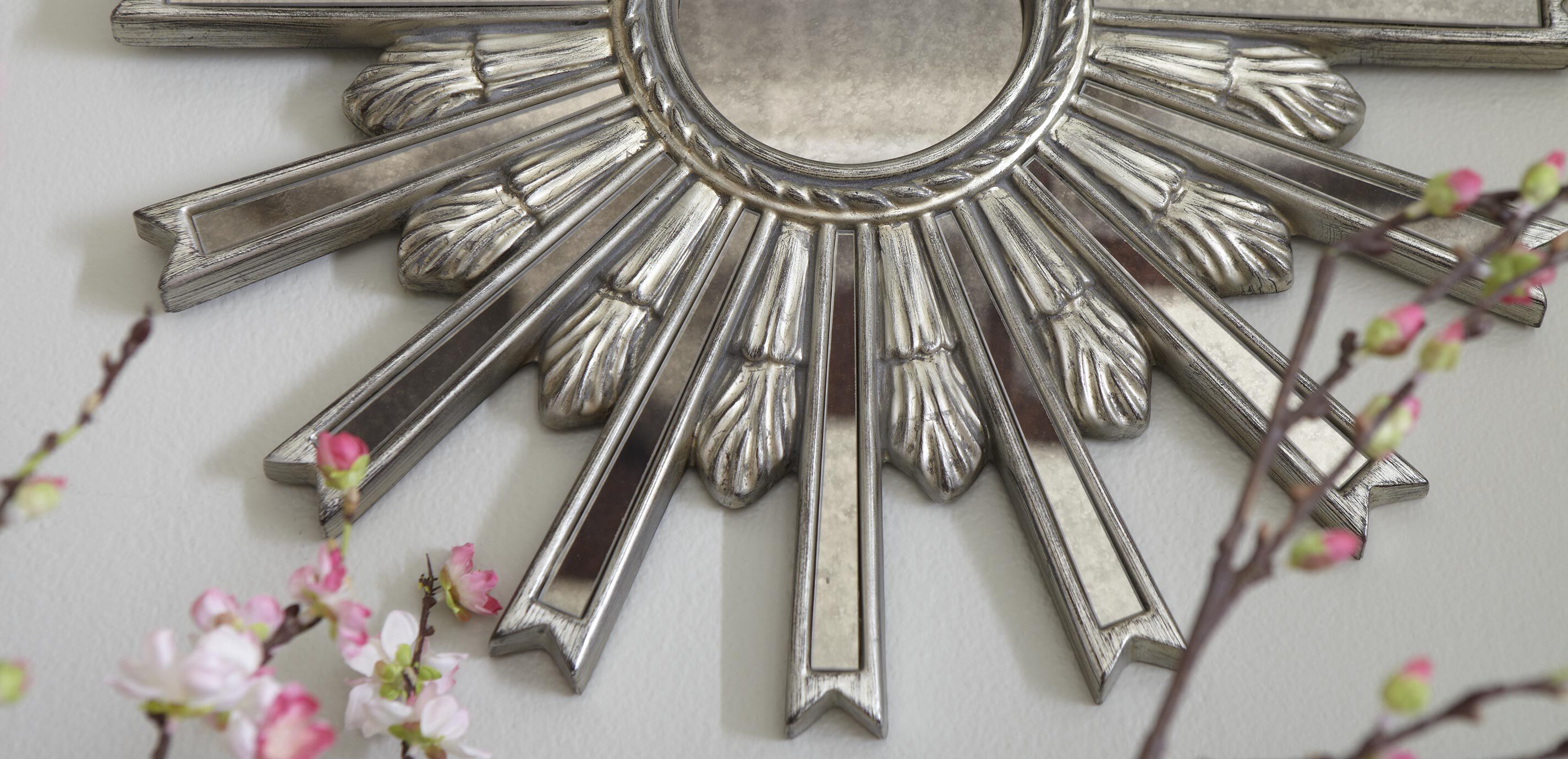 Miroir en forme d&rsquo;&eacute;toile argent&eacute;e 51&nbsp;cm_2