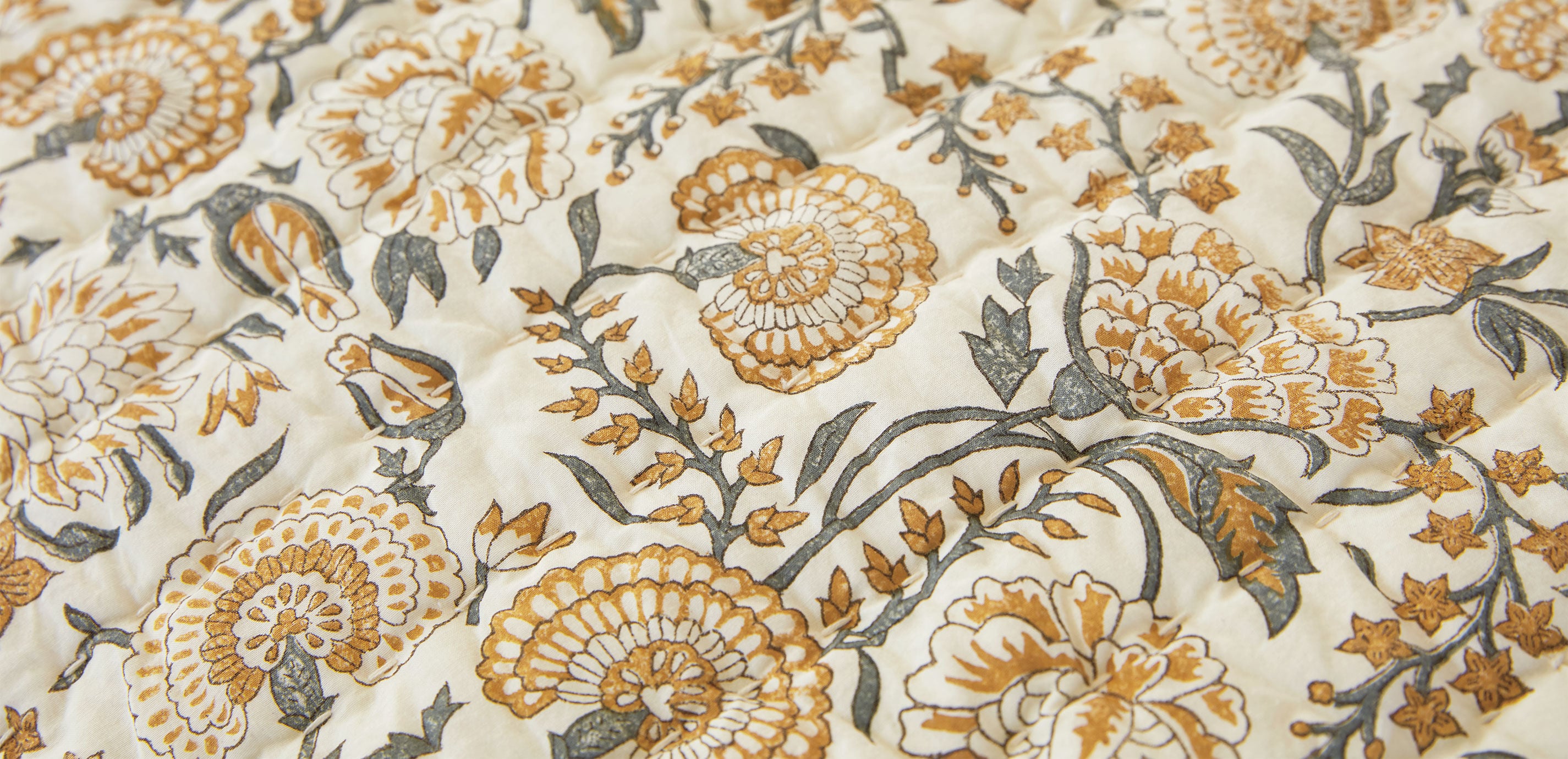 Block-Printed Quilt and Shams Set_4