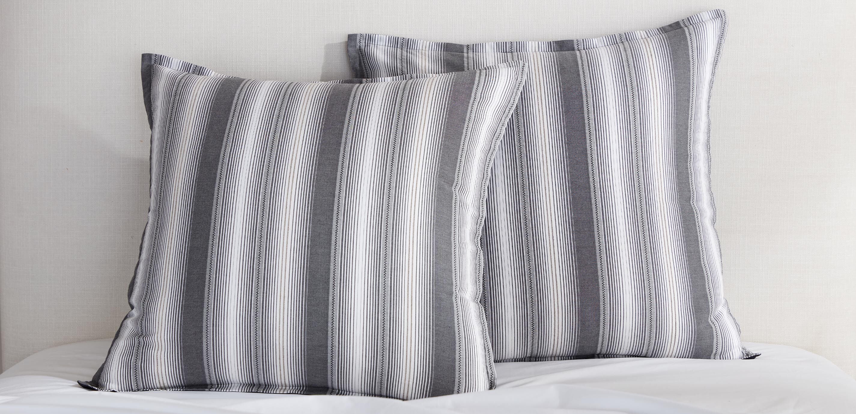 Black and White Stripe Euro Sham