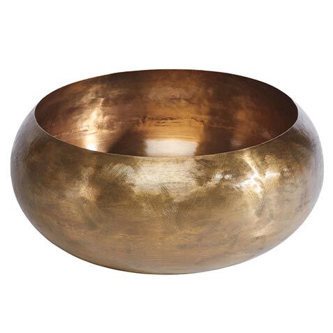 Zuri Wire-Brushed Antique Brass Bowl image