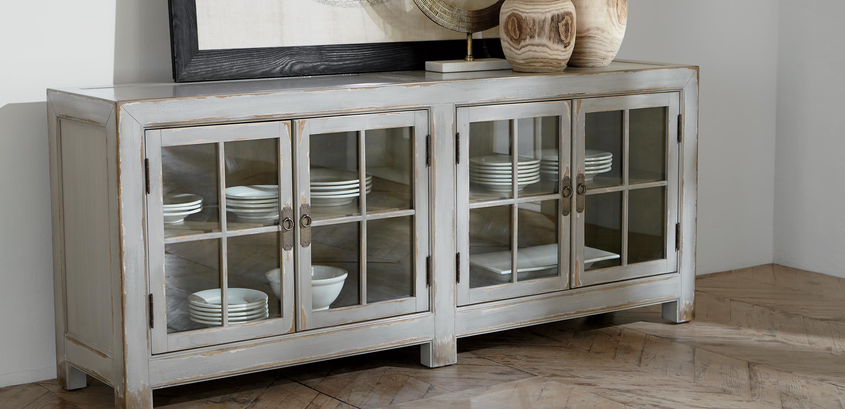 Dressoir Bas Avec Vitrine Ming_8