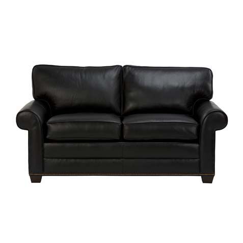Bennett Roll-Arm Leather Two-Seat Sofa image
