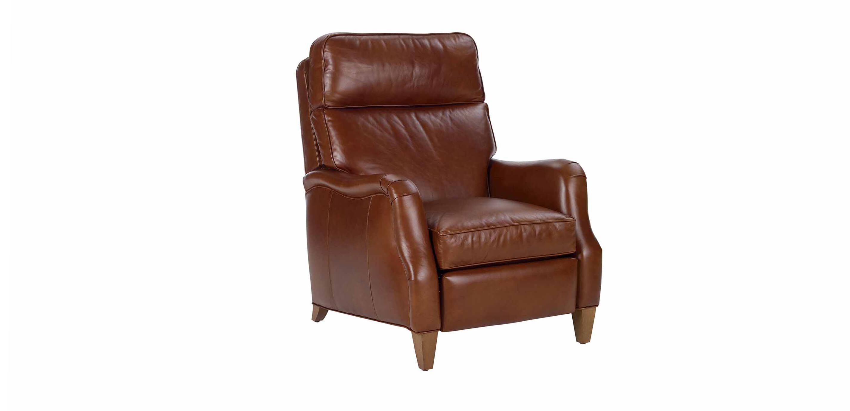 Aiden Leather Recliner, Old English/Saddle_2