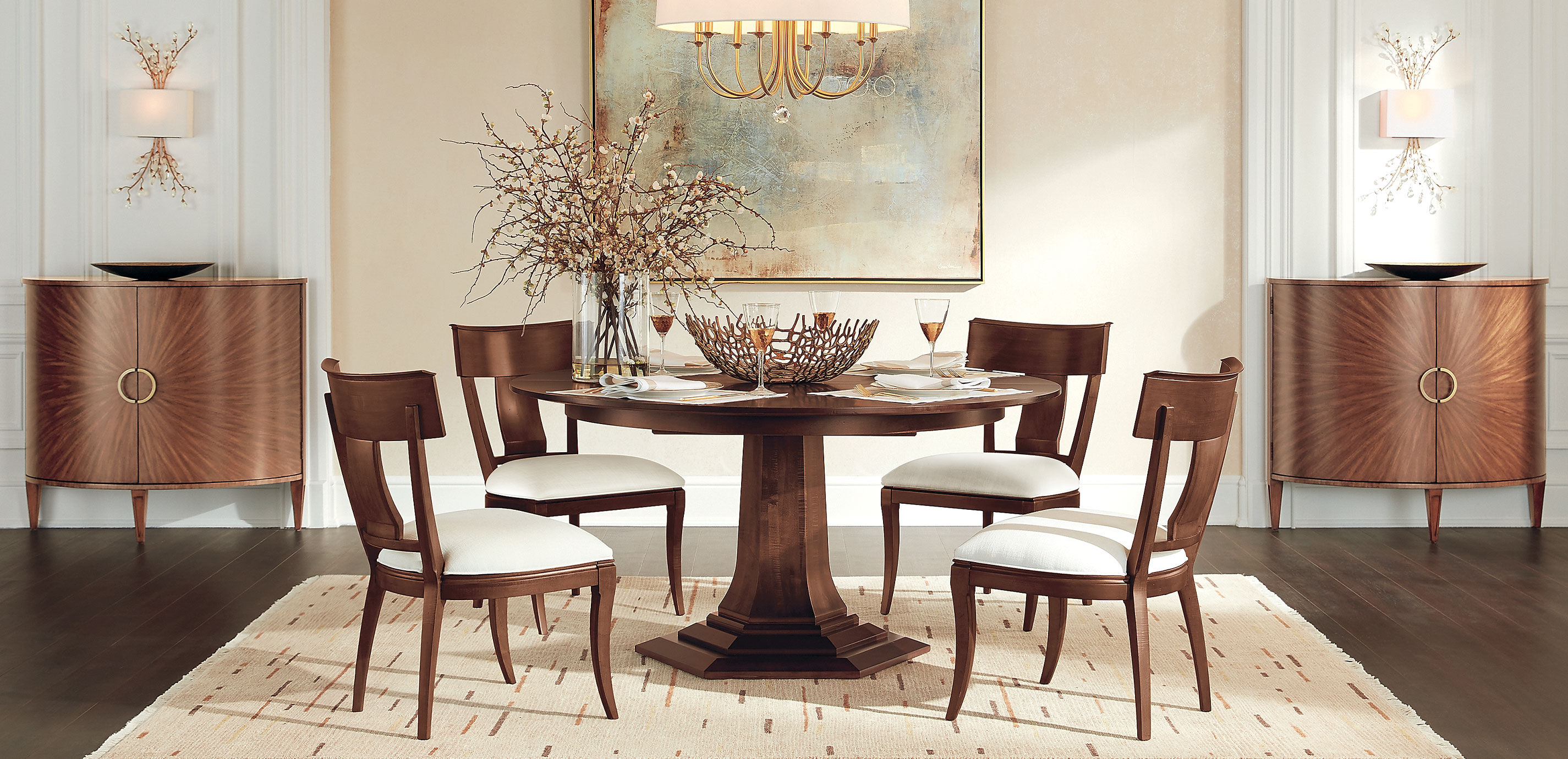 Lorenze Round Extension Dining Table_5