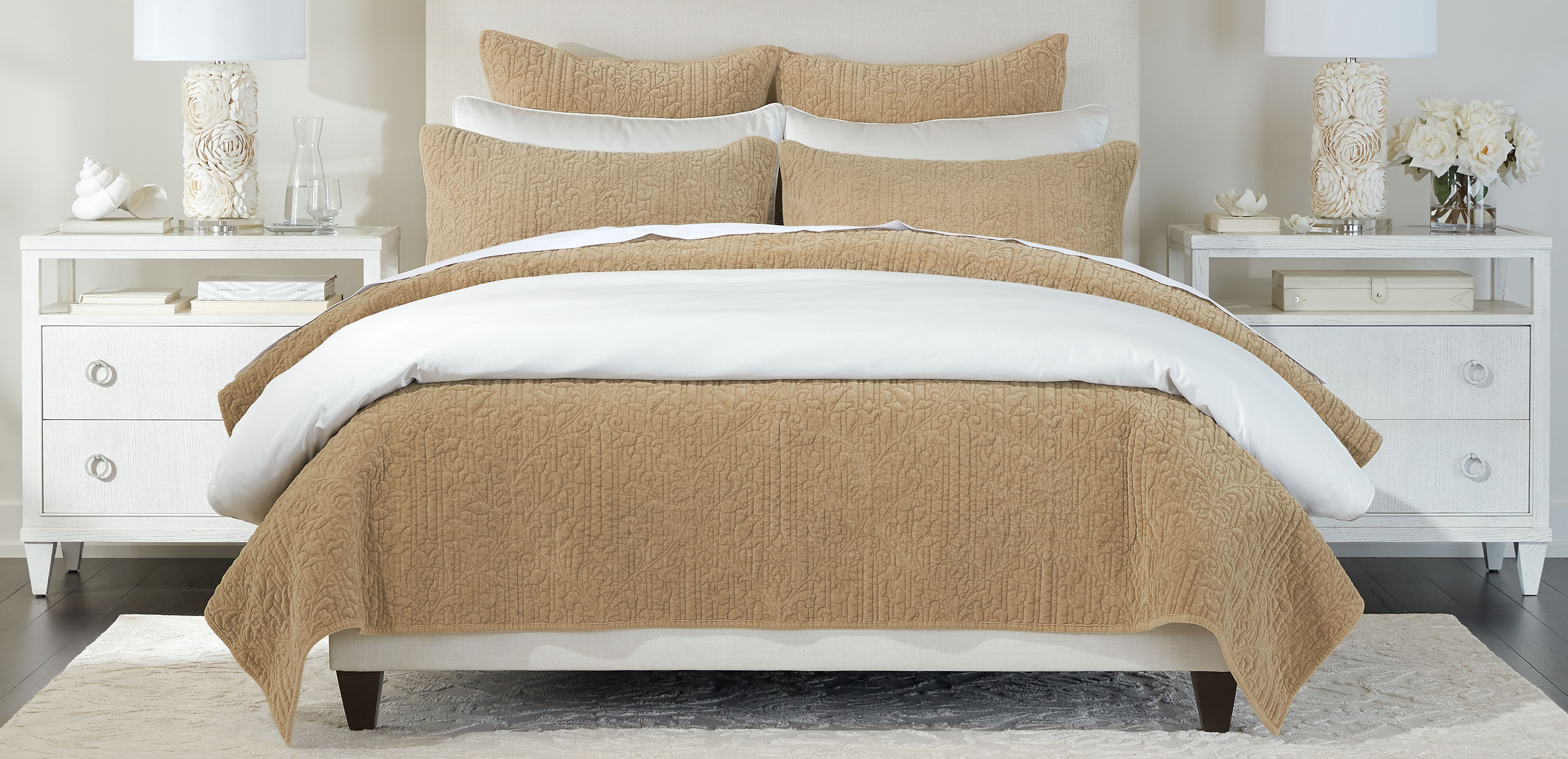 Garment-Dyed Velvet Euro Shams, Tan (set of 2)_1