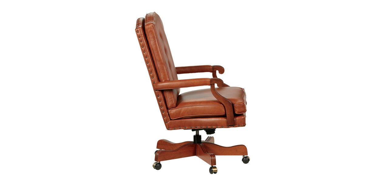 Executive Leather Chair Ethan Allen, Top Grain Leather Office Chair