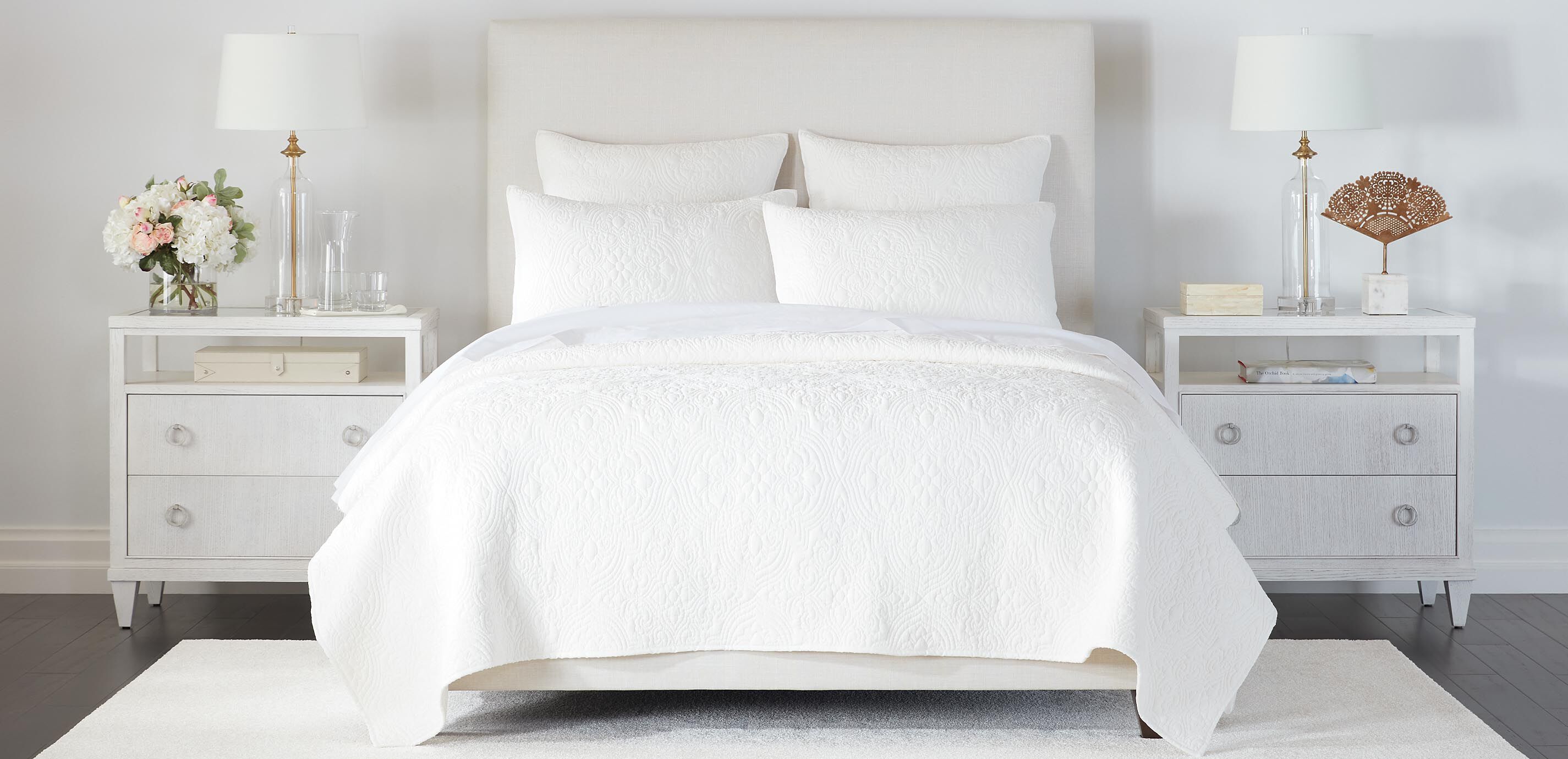 Quilted Medallion Coverlet and Shams Set