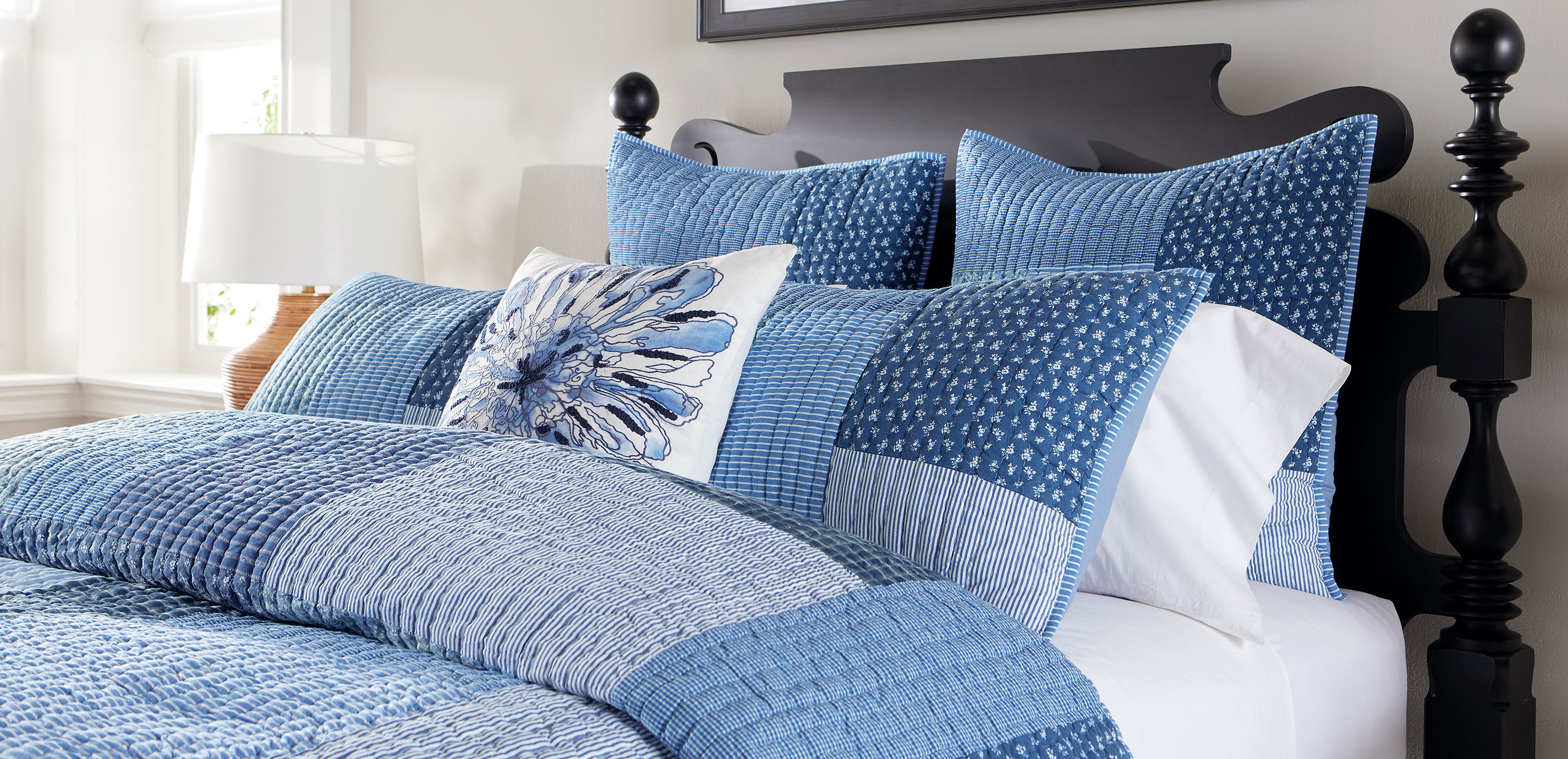 Mixed Patchwork Quilted Euro Sham_1