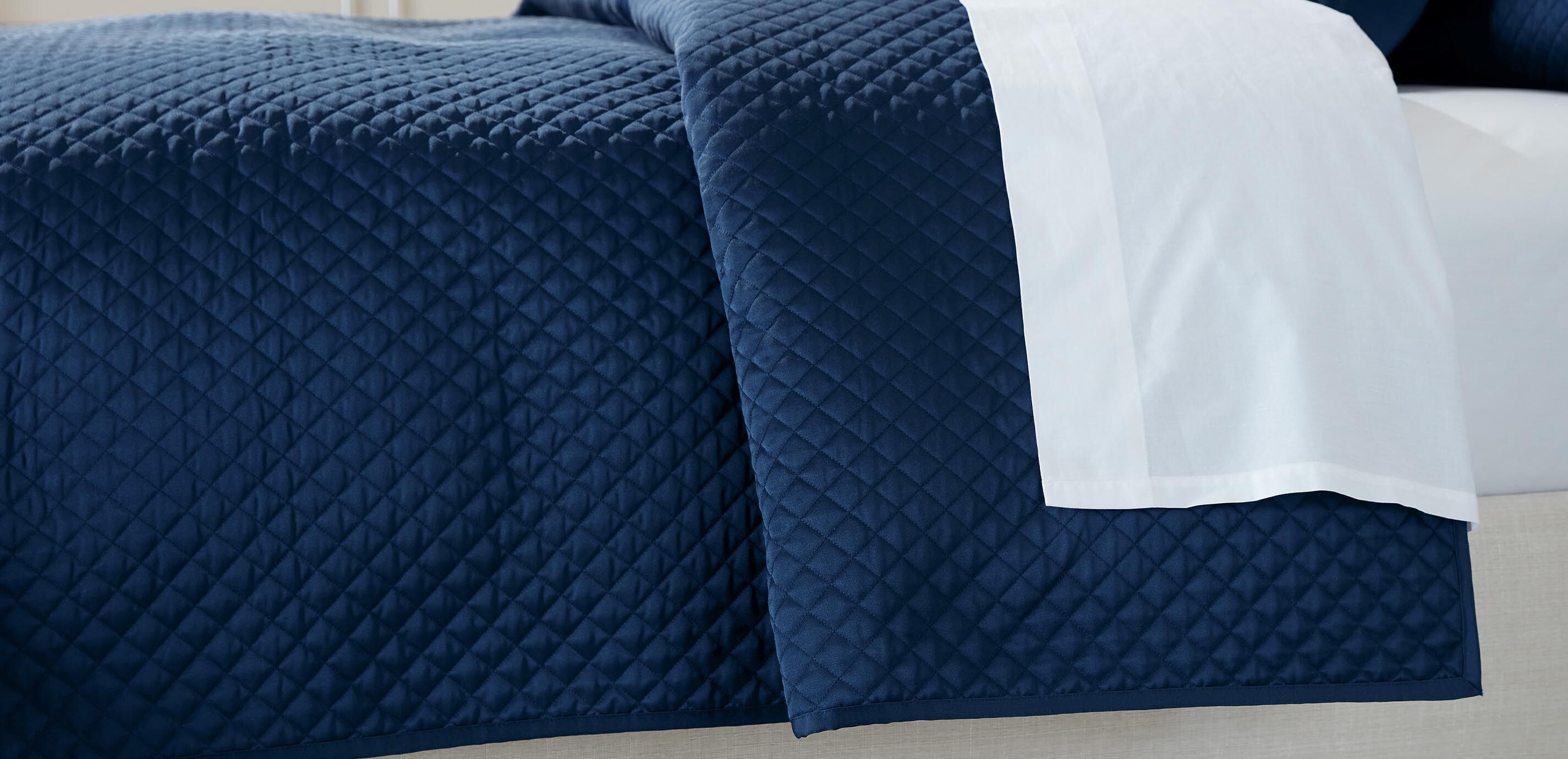 Salena Quilted Coverlet and Shams Set, Navy_3